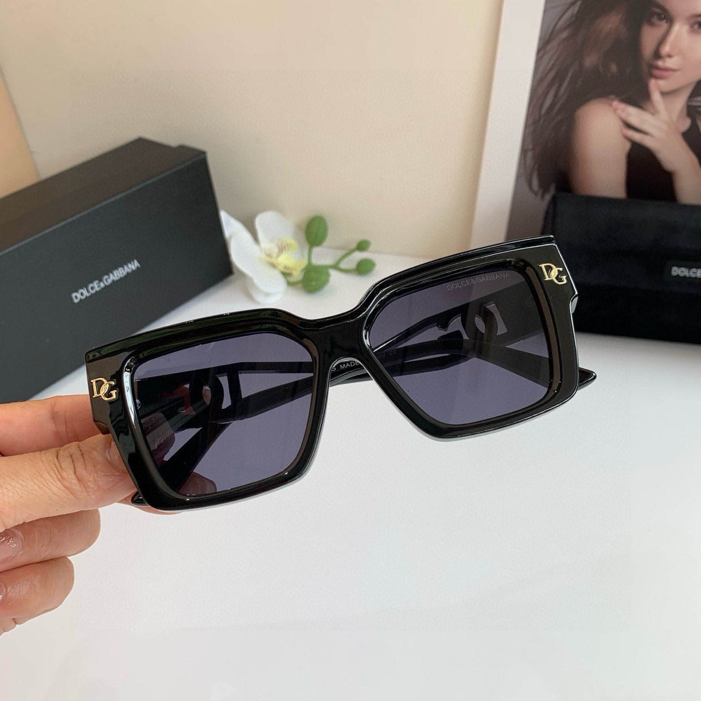 DOLCE&GABBANA ドルチェアンドガッバーナ サングラス メンズ レディース 大きめ フレーム ブラック ホワイト 2316 50□18-149 C1 - 画像 4