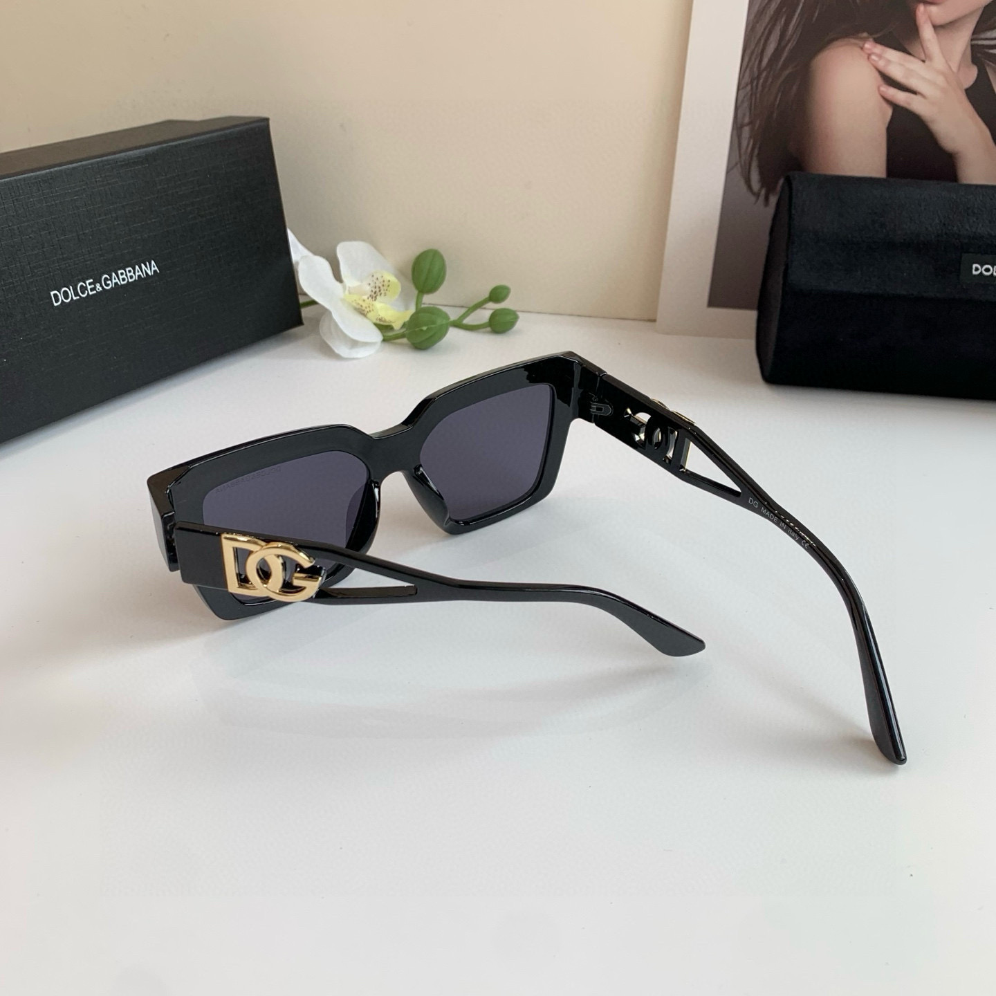 DOLCE&GABBANA ドルチェアンドガッバーナ サングラス メンズ レディース 大きめ フレーム ブラック ホワイト 2316 50□18-149 C1 - 画像 8