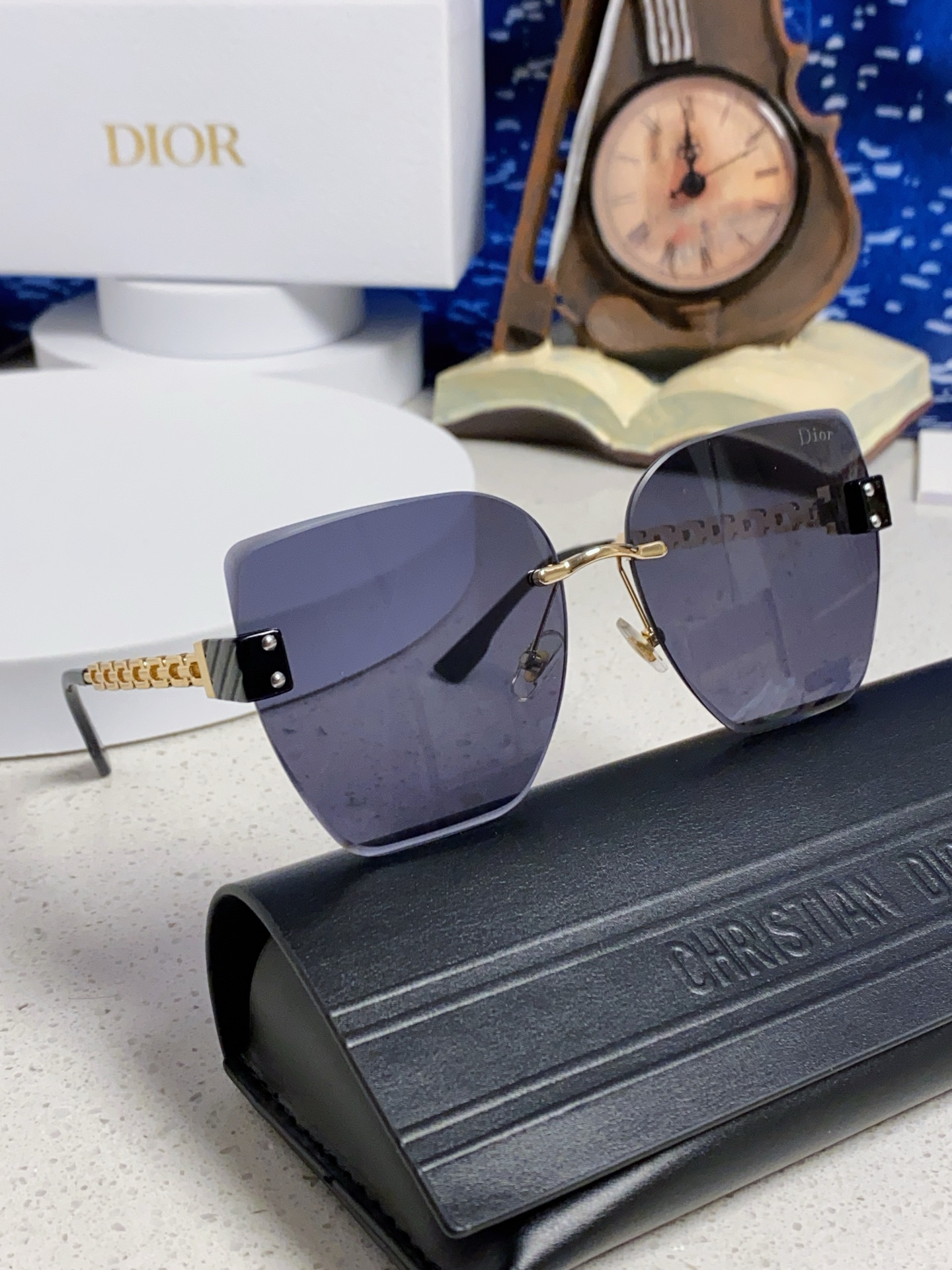 DIOR ディオール サングラス フレームレス レディース 防UV 防曇 大顔用 4色展開 - 画像 2