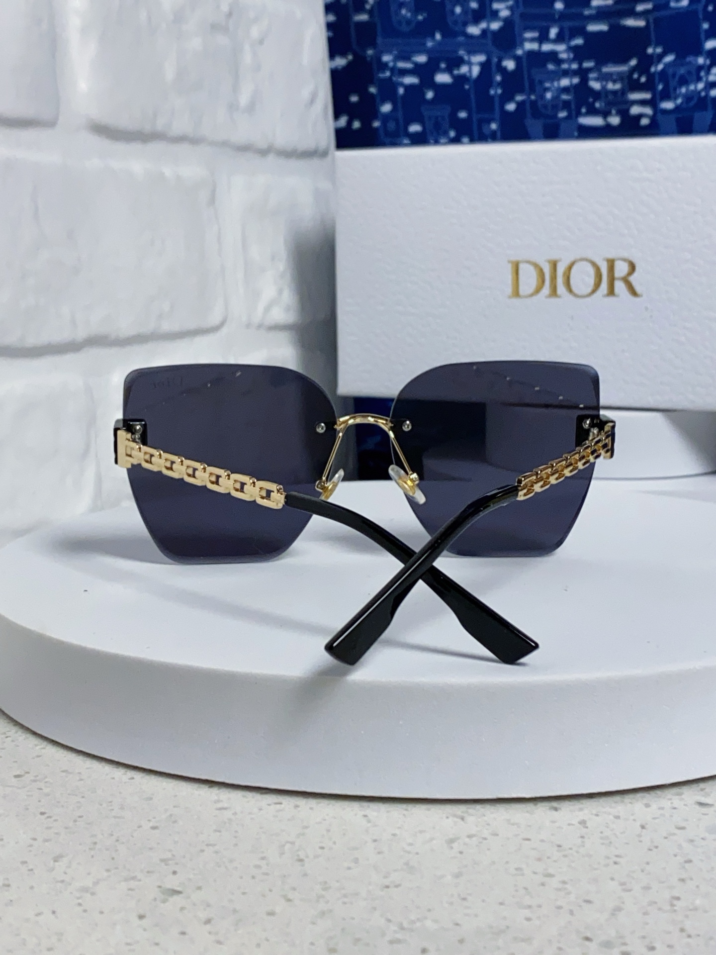 DIOR ディオール サングラス フレームレス レディース 防UV 防曇 大顔用 4色展開 - 画像 6