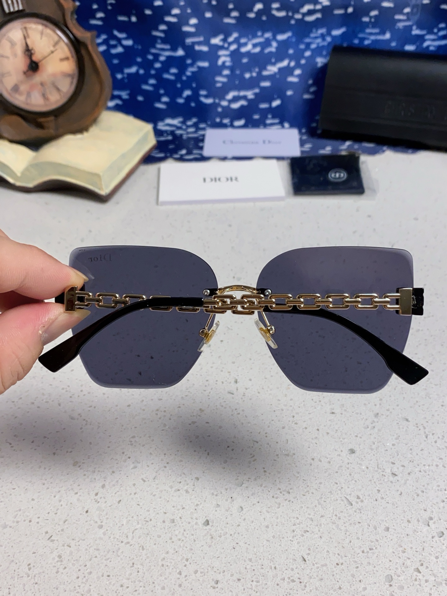 DIOR ディオール サングラス フレームレス レディース 防UV 防曇 大顔用 4色展開 - 画像 8