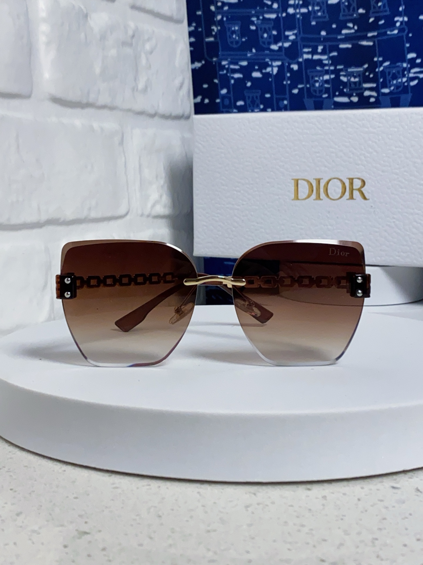 DIOR ディオール サングラス レディース 大顔用 防紫外線 フレームレス 偏光 31166 多色展開 - 画像 5