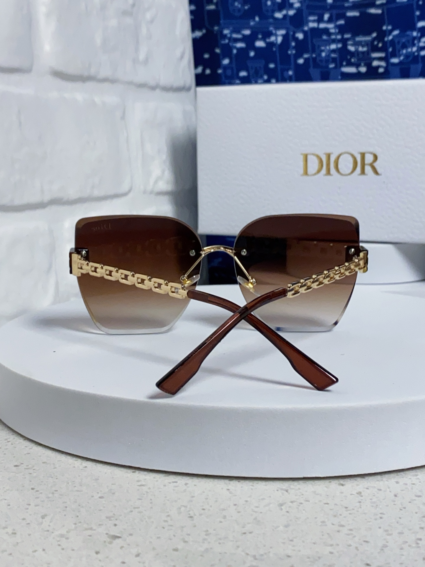 DIOR ディオール サングラス レディース 大顔用 防紫外線 フレームレス 偏光 31166 多色展開 - 画像 6