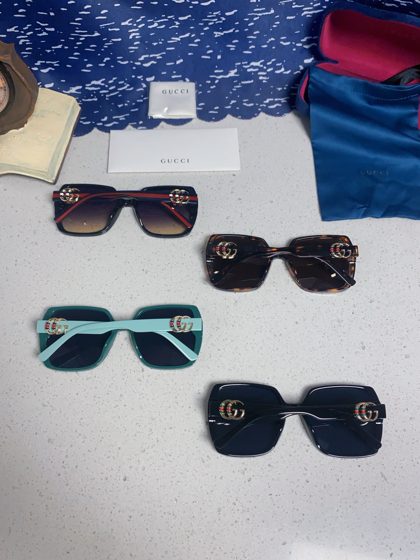 GUCCI グッチ サングラス フレーム付き 2025年新作 レディース ブラック 多色展開 - 画像 3