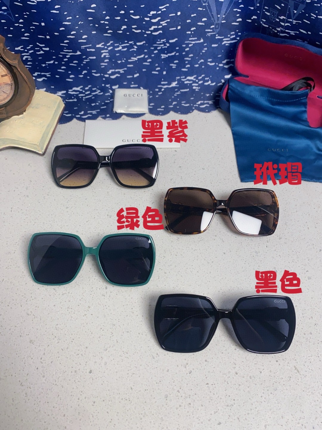 GUCCI グッチ サングラス フレーム付き 2025年新作 レディース ブラック 多色展開 - 画像 4