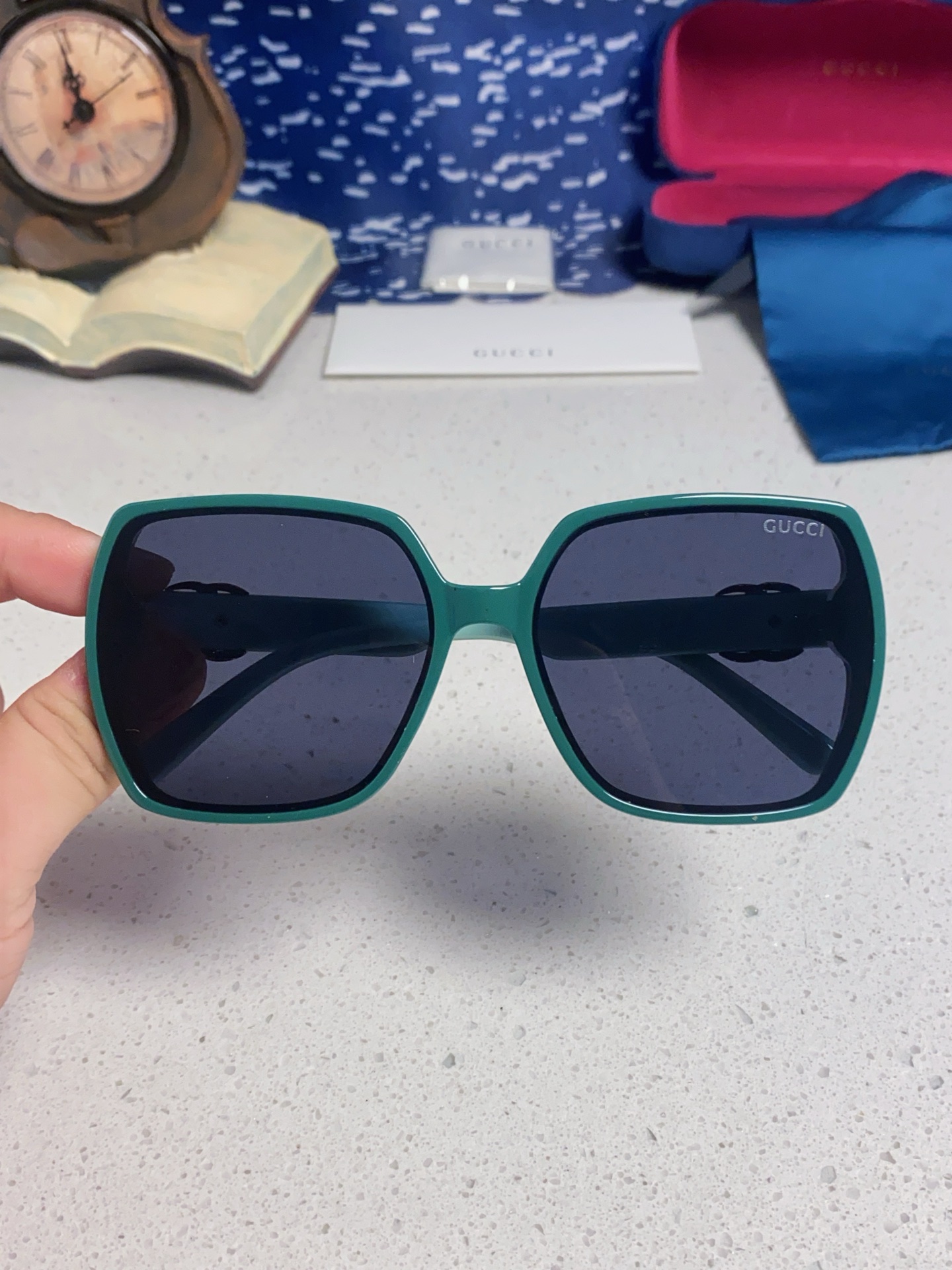 GUCCI グッチ サングラス フェイスリム 2025年新作 おしゃれ レディース グリーン 多色展開 - 画像 7