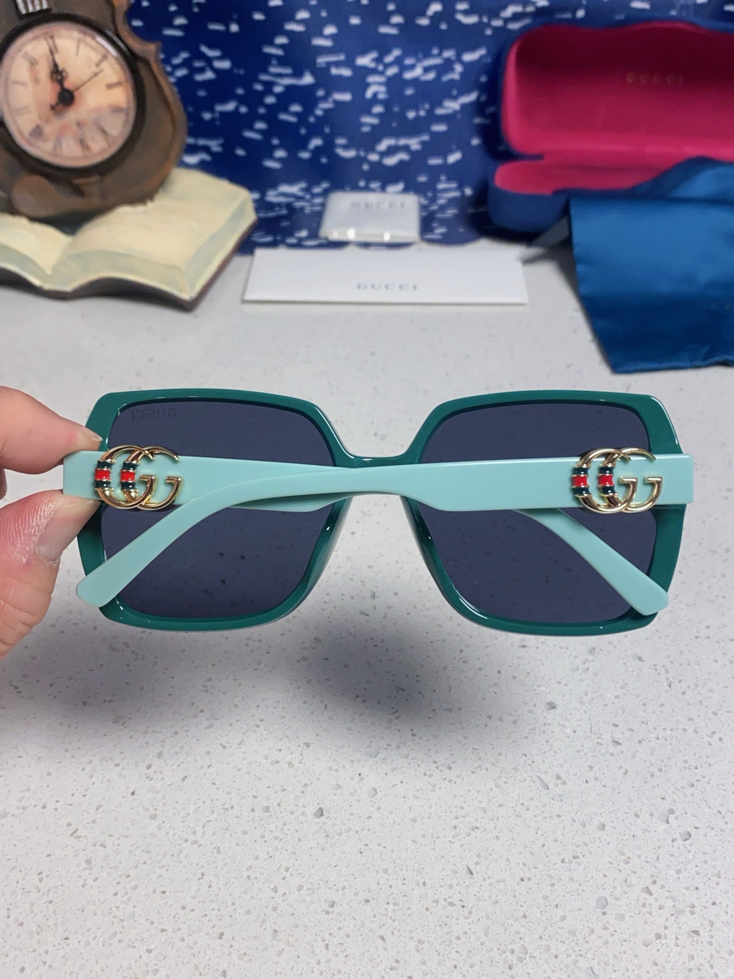 GUCCI グッチ サングラス フェイスリム 2025年新作 おしゃれ レディース グリーン 多色展開 - 画像 8