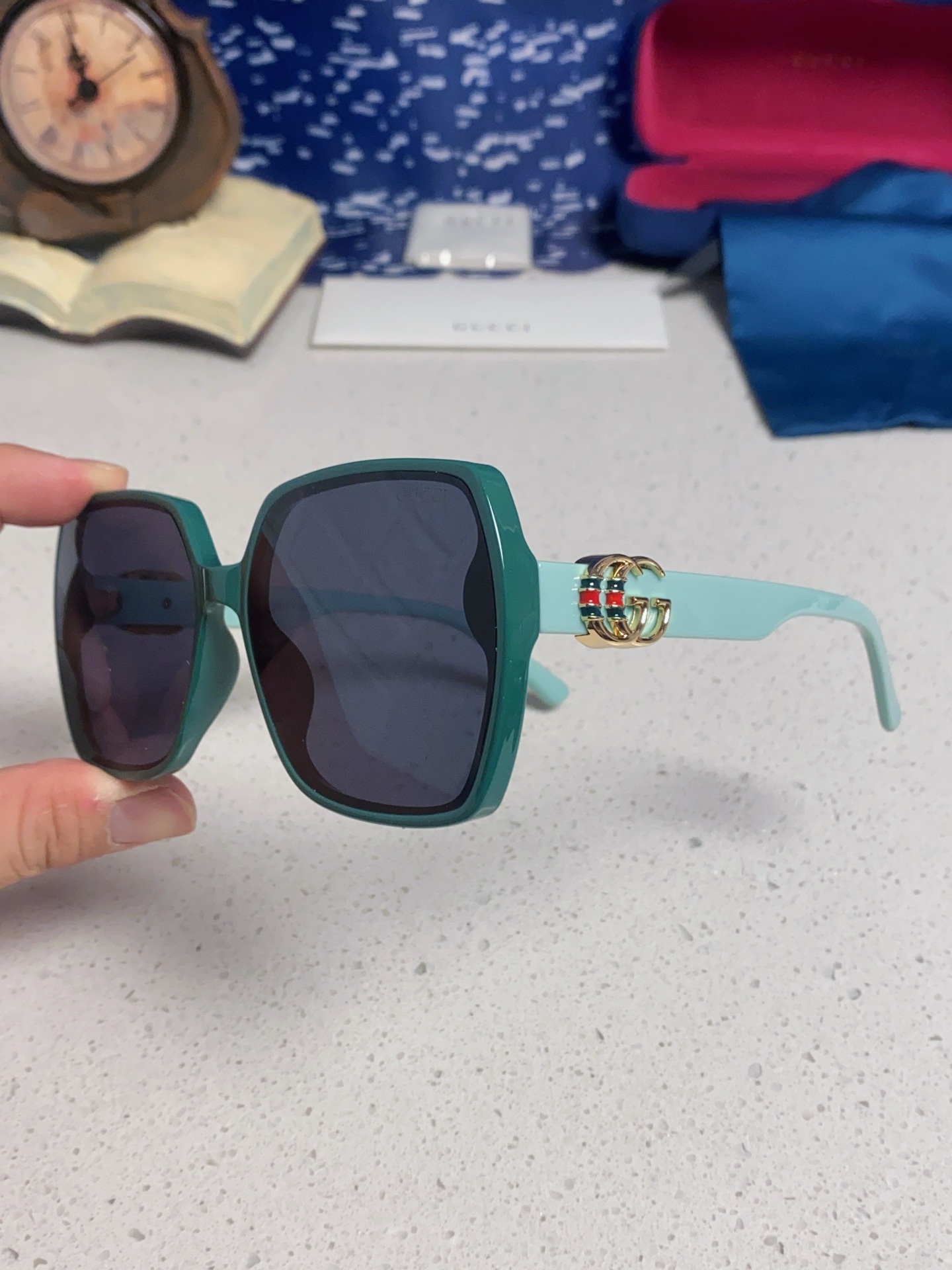 GUCCI グッチ サングラス フェイスリム 2025年新作 おしゃれ レディース グリーン 多色展開 - 画像 9