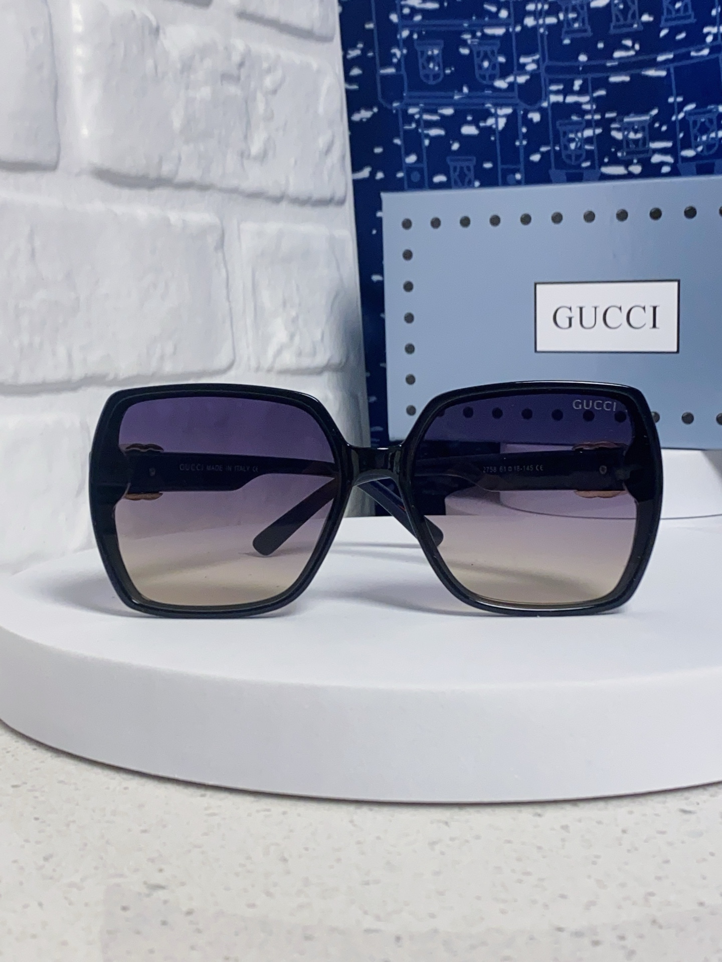 GUCCI グッチ サングラス レディース 2025年新作 おしゃれ 大判 ブラック 多色展開 - 画像 4