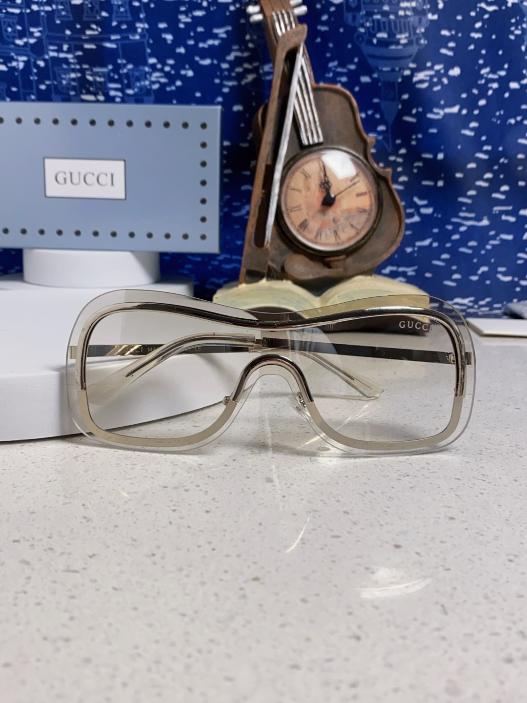 GUCCI グッチ サングラス サイドカット メタルフレーム 2025年新作 ファッション ミラーレンズ メンズ レディース 透色 タイプ 全5色展開 - 画像 4