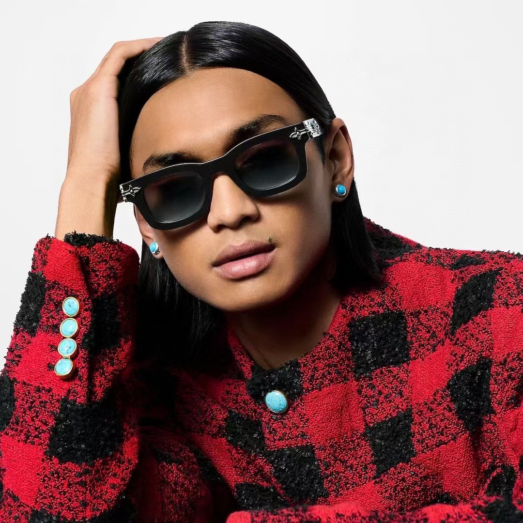 LOUIS VUITTON ルイヴィトン サングラス メンズ レディース ブラック ブルー レトロ フレーム 31370