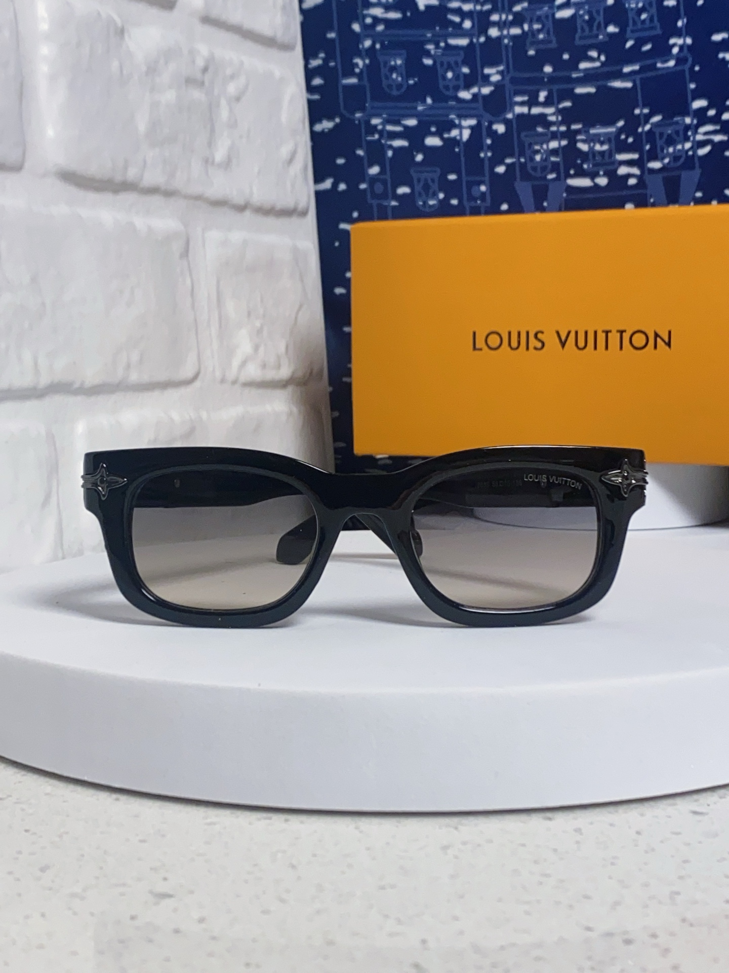 LOUIS VUITTON ルイヴィトン サングラス メンズ レディース ブラック ブルー レトロ フレーム 31370 - 画像 9