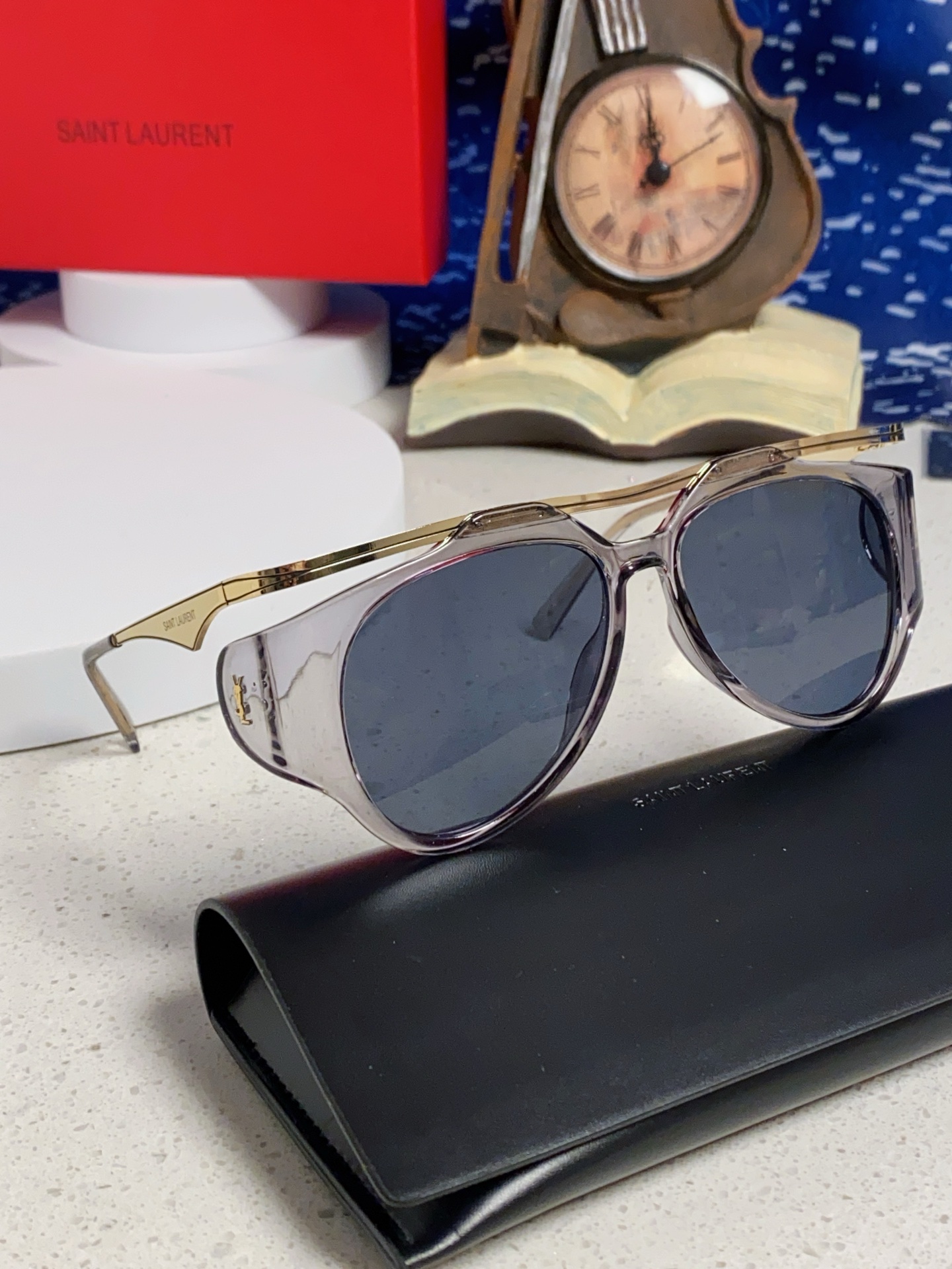 SAINT LAURENT サンローラン サングラス メンズ レディース 8043 ブラック ホワイト レディース 多色展開 - 画像 2