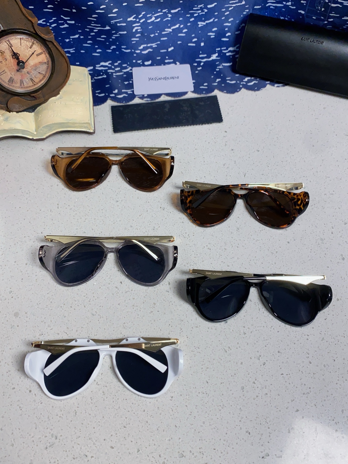 SAINT LAURENT サンローラン サングラス メンズ レディース 8043 ブラック ホワイト レディース 多色展開 - 画像 3