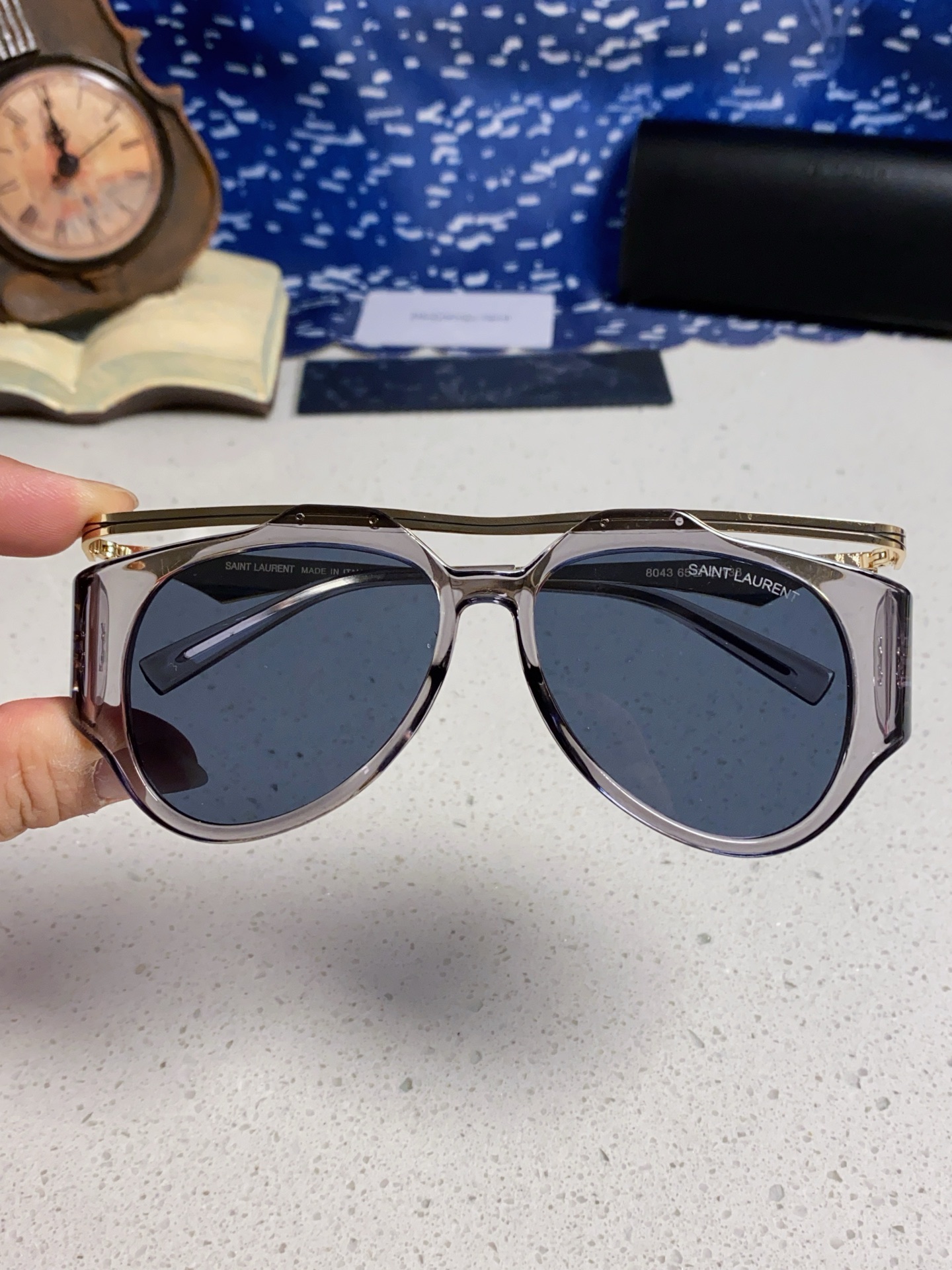 SAINT LAURENT サンローラン サングラス メンズ レディース 8043 ブラック ホワイト レディース 多色展開 - 画像 7