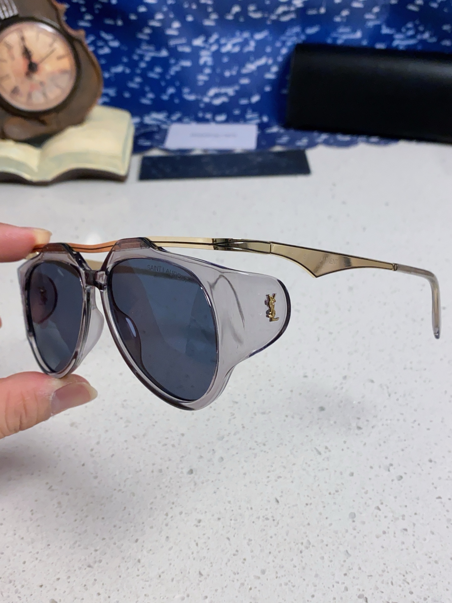 SAINT LAURENT サンローラン サングラス メンズ レディース 8043 ブラック ホワイト レディース 多色展開 - 画像 9