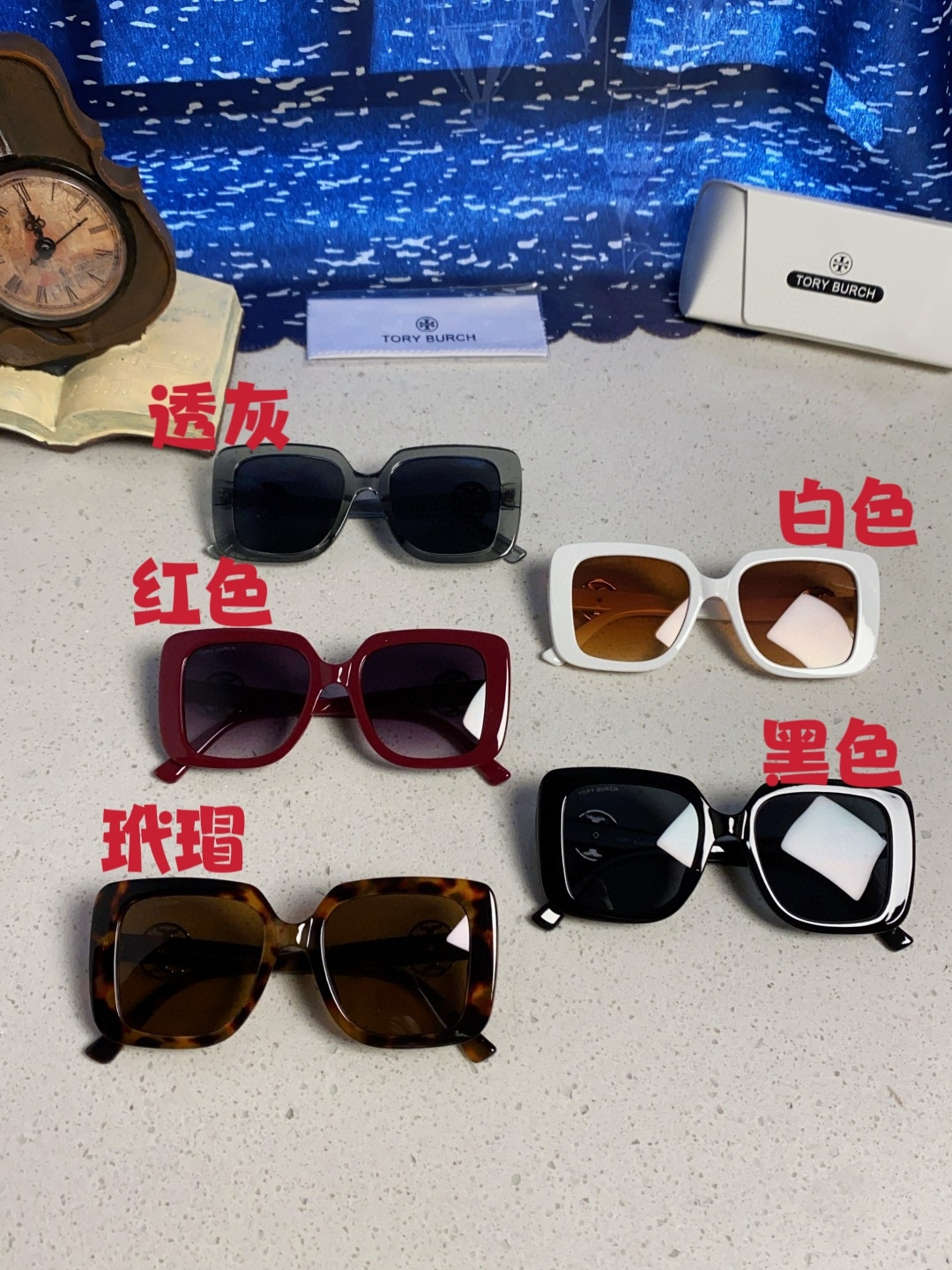 TORY BURCH トリー バーチ サングラス フラットサングラス レディース プレミアム レッド 多色展開 - 画像 4