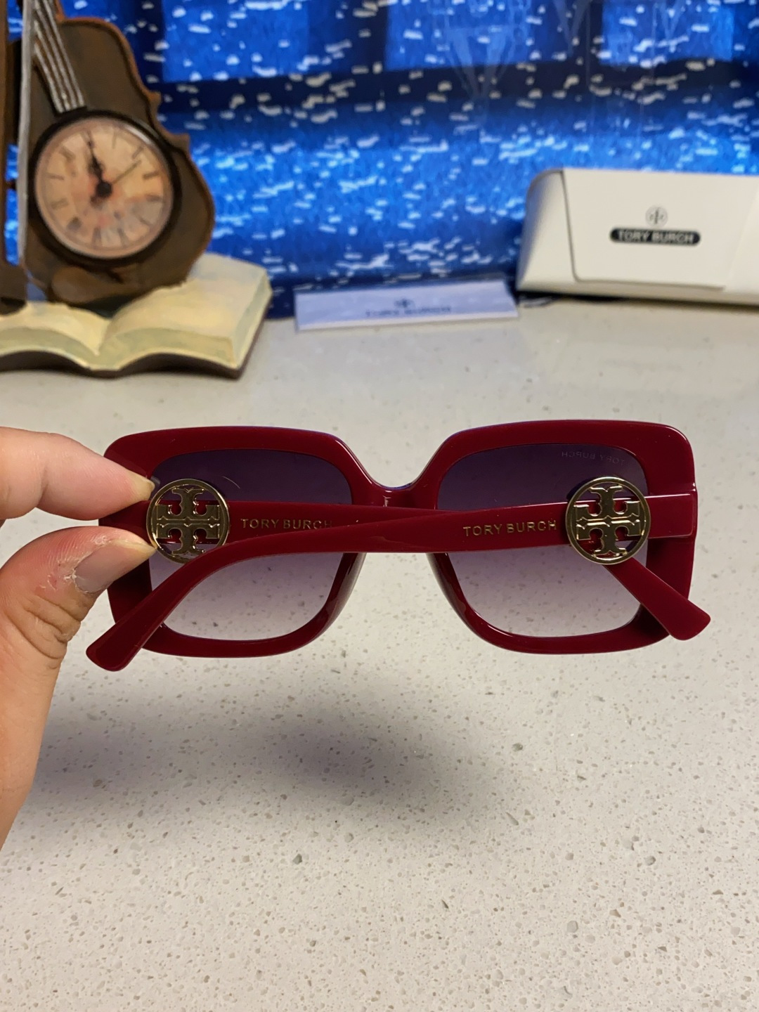 TORY BURCH トリー バーチ サングラス フラットサングラス レディース プレミアム レッド 多色展開 - 画像 8