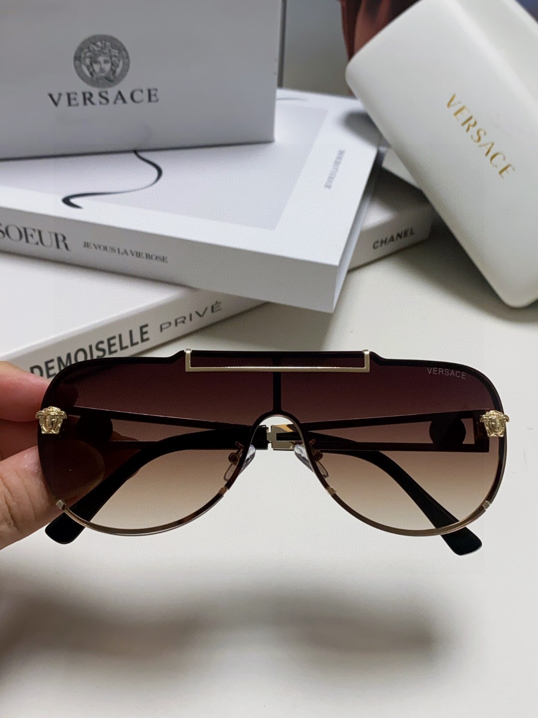 VERSACE ヴェルサーチ メガネ フレーム モデルP135 メガネ メガネ サングラス ブラック ブラウン ダークグリーン 多色展開 - 画像 4