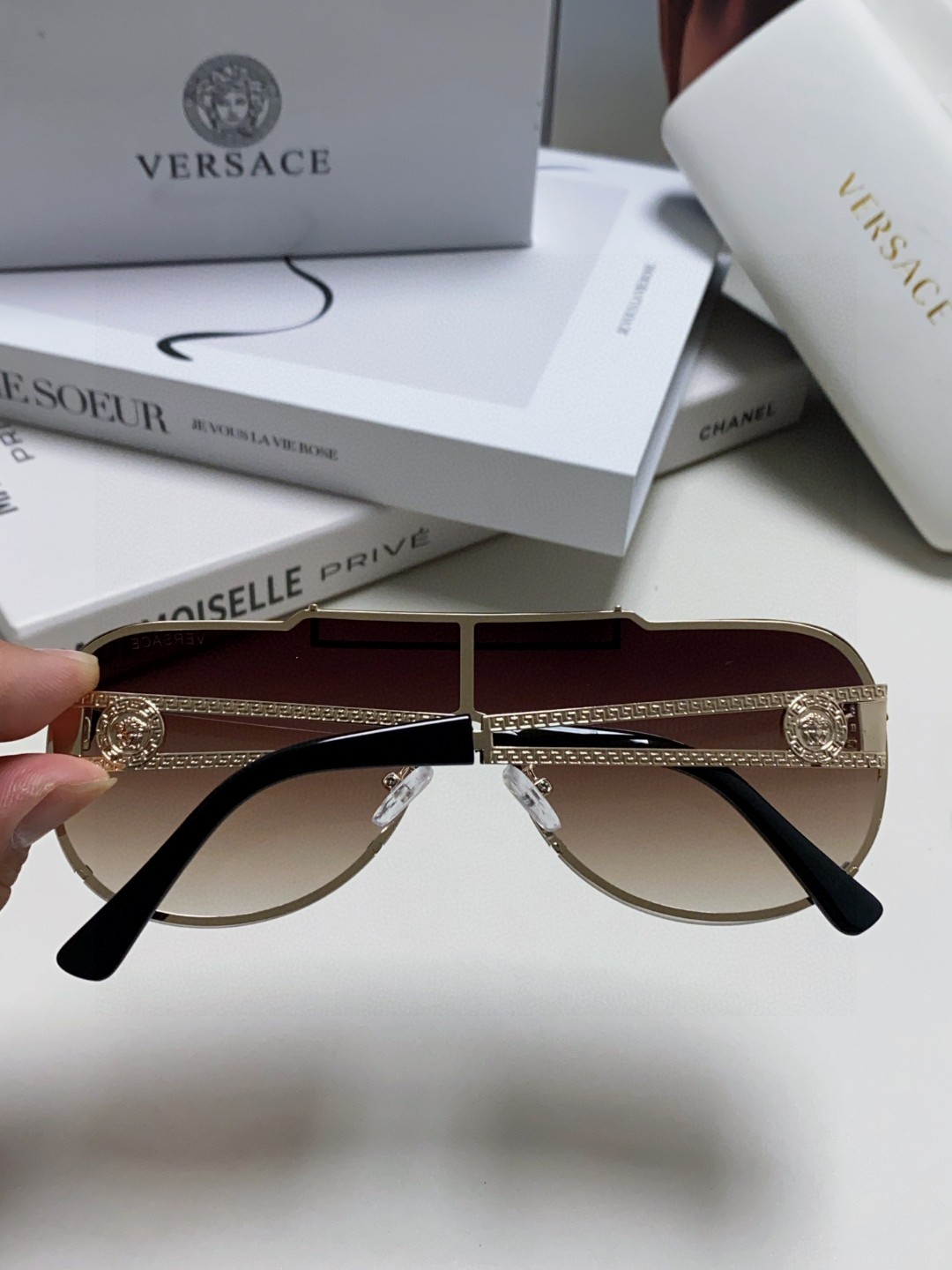 VERSACE ヴェルサーチ メガネ フレーム モデルP135 メガネ メガネ サングラス ブラック ブラウン ダークグリーン 多色展開 - 画像 5