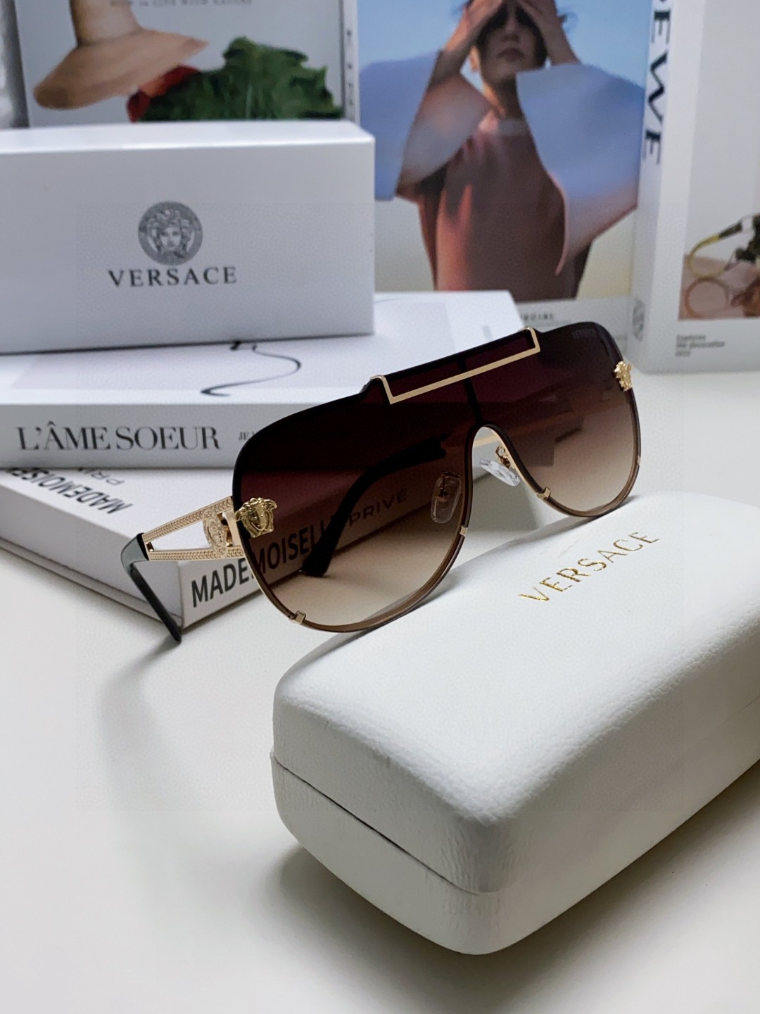 VERSACE ヴェルサーチ メガネ フレーム モデルP135 メガネ メガネ サングラス ブラック ブラウン ダークグリーン 多色展開 - 画像 7