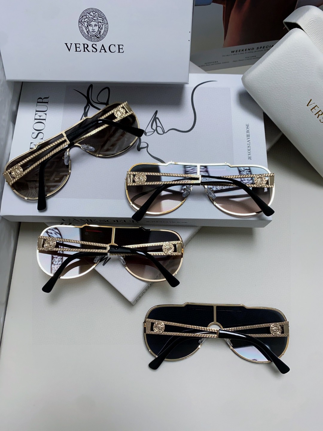 VERSACE ヴェルサーチ メガネ フレーム モデルP135 メガネ メガネ サングラス ブラック ブラウン ダークグリーン 多色展開 - 画像 8