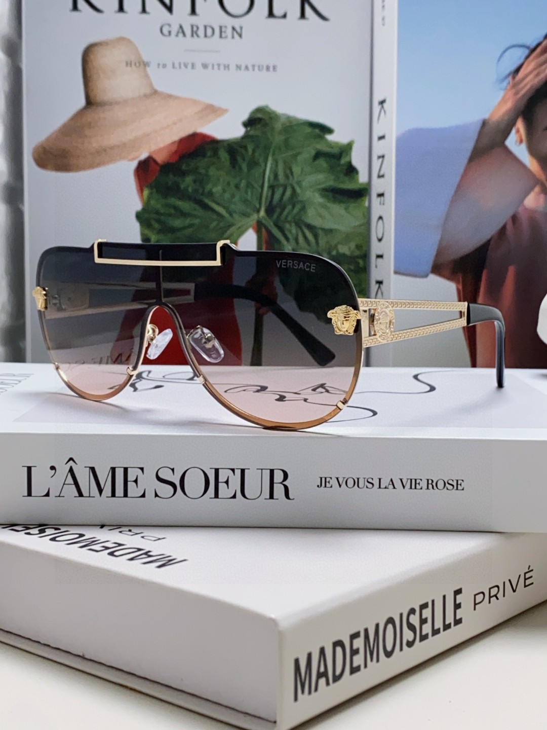 VERSACE ヴェルサーチ メガネ サングラス メガネ メガネ 楕円型 防曇 大きい メンズ レディース ブラック ブラウン ピンク ベージュ 4色展開