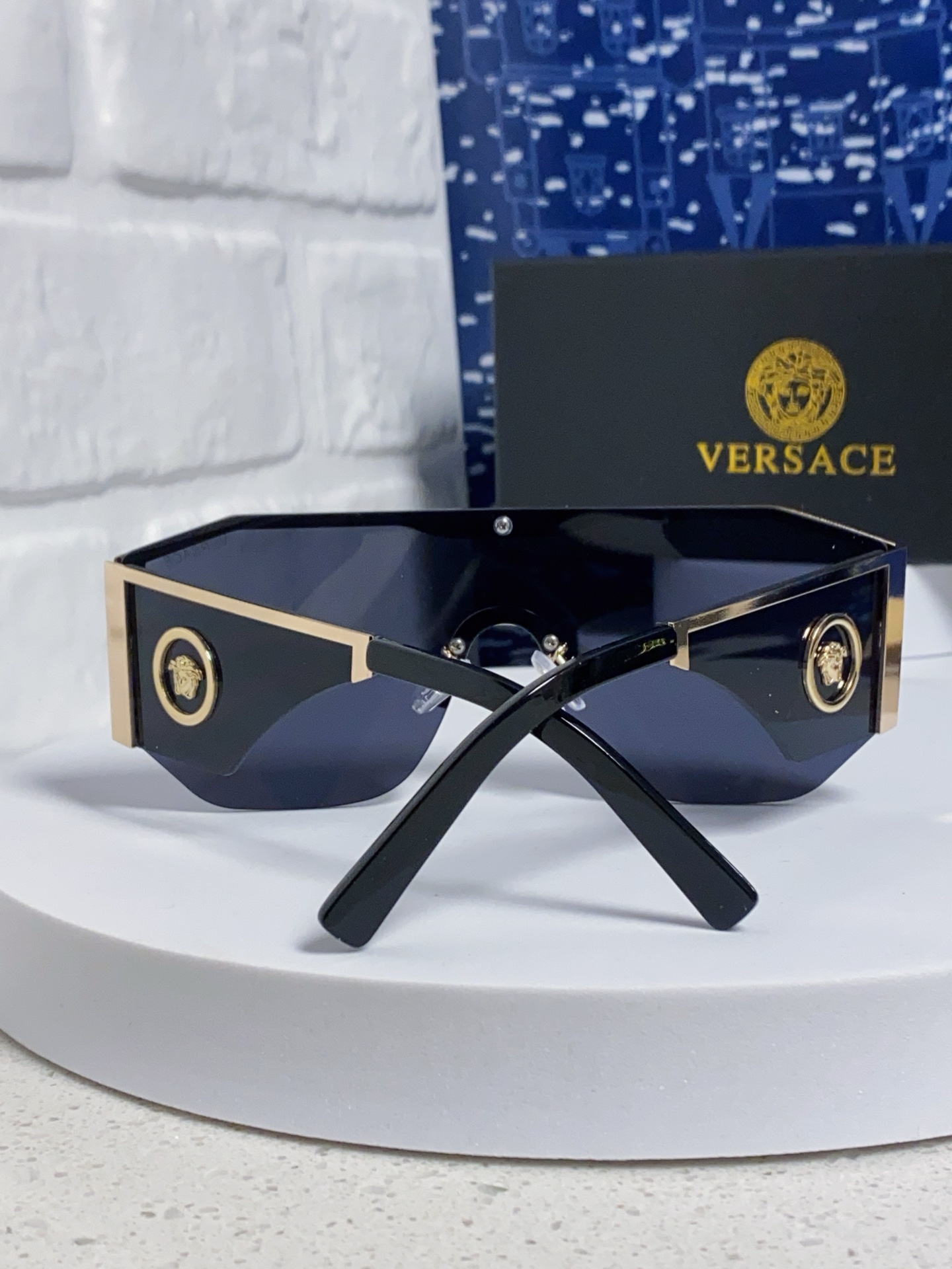 VERSACE ヴェルサーチ サングラス メタルフレーム 多角形 フラットシェイプ メンズ レディース UVカット 31289 全6色展開 - 画像 6