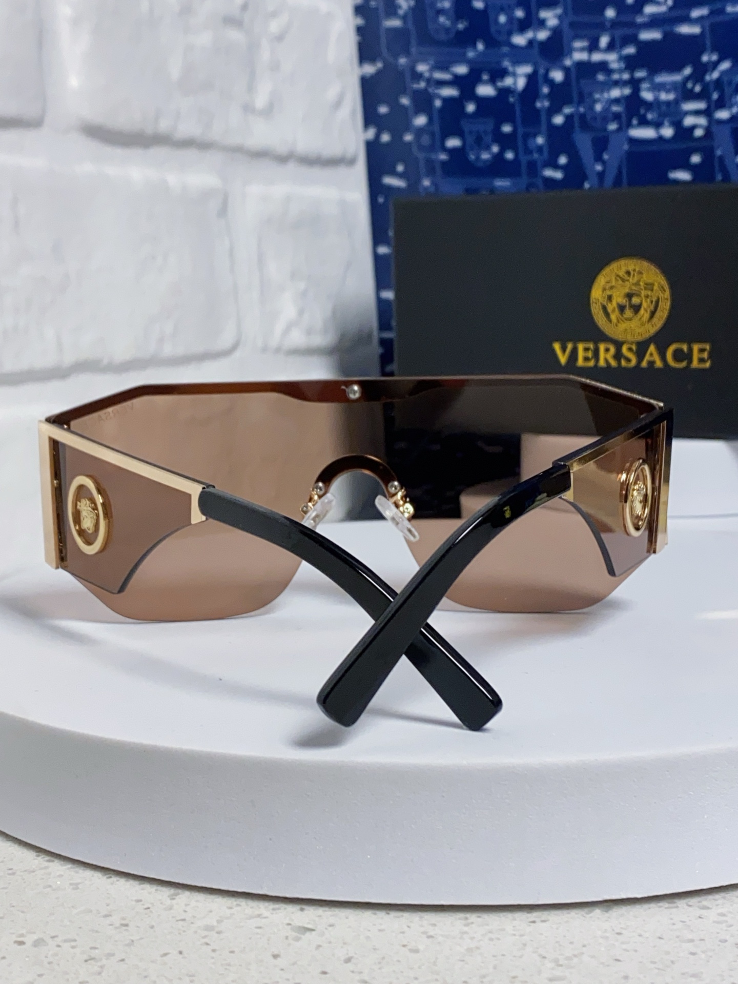 VERSACE ヴェルサーチ サングラス メンズ レディース 20254 メタリック 多角形 フレーム サングラス 防曇 防紫外線 多色展開 - 画像 6