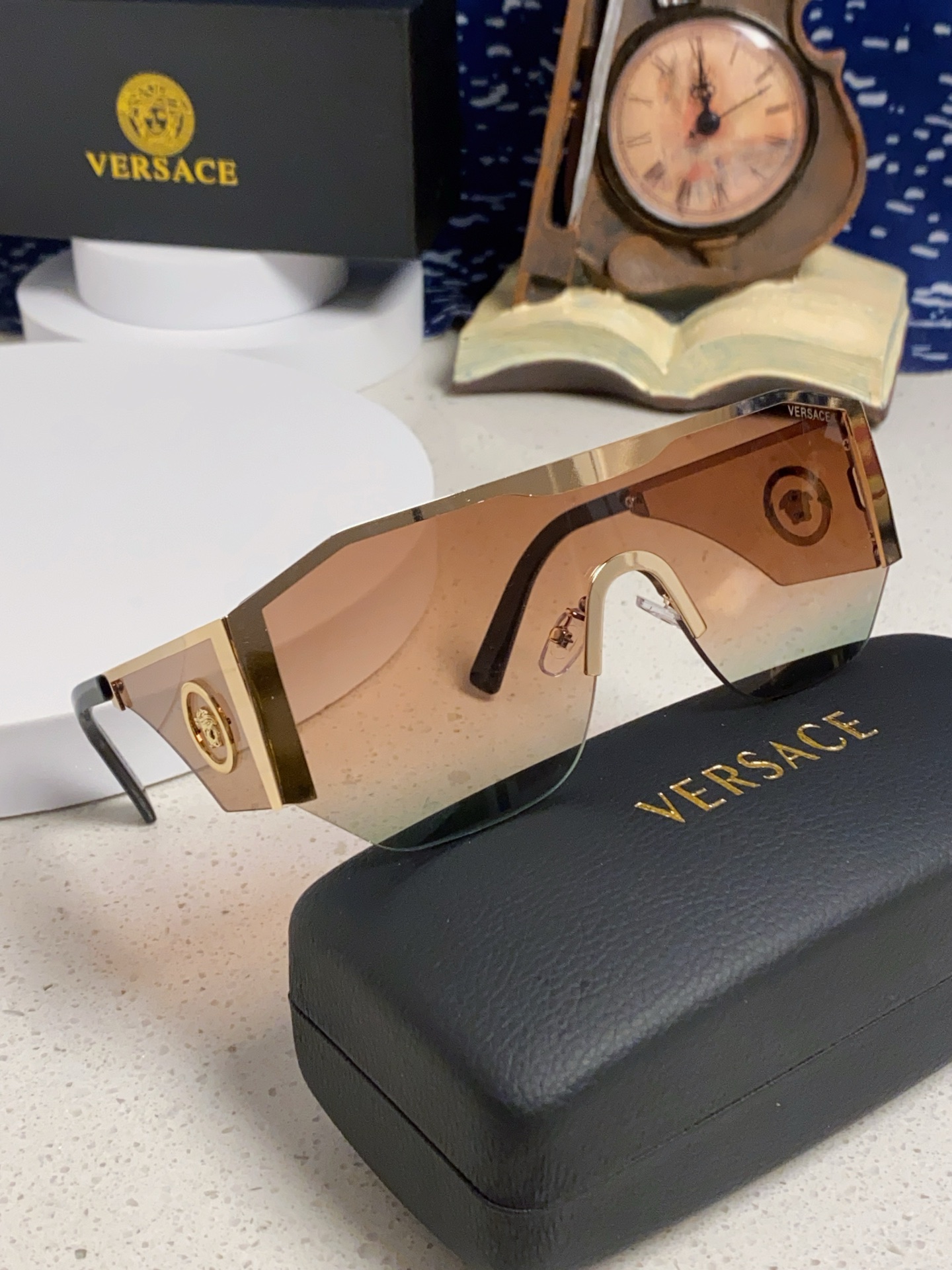 VERSACE ヴェルサーチ サングラス メタルフレーム 20254 フラットシェイプ 防紫外線 ショップスタイル メンズ レディース 多色展開 - 画像 2