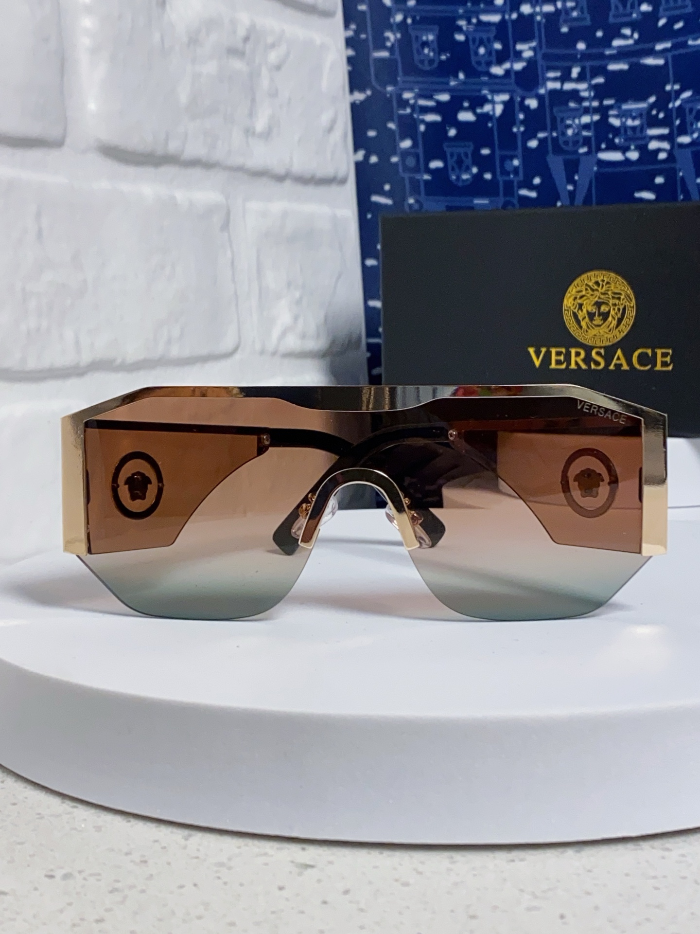 VERSACE ヴェルサーチ サングラス メタルフレーム 20254 フラットシェイプ 防紫外線 ショップスタイル メンズ レディース 多色展開 - 画像 5