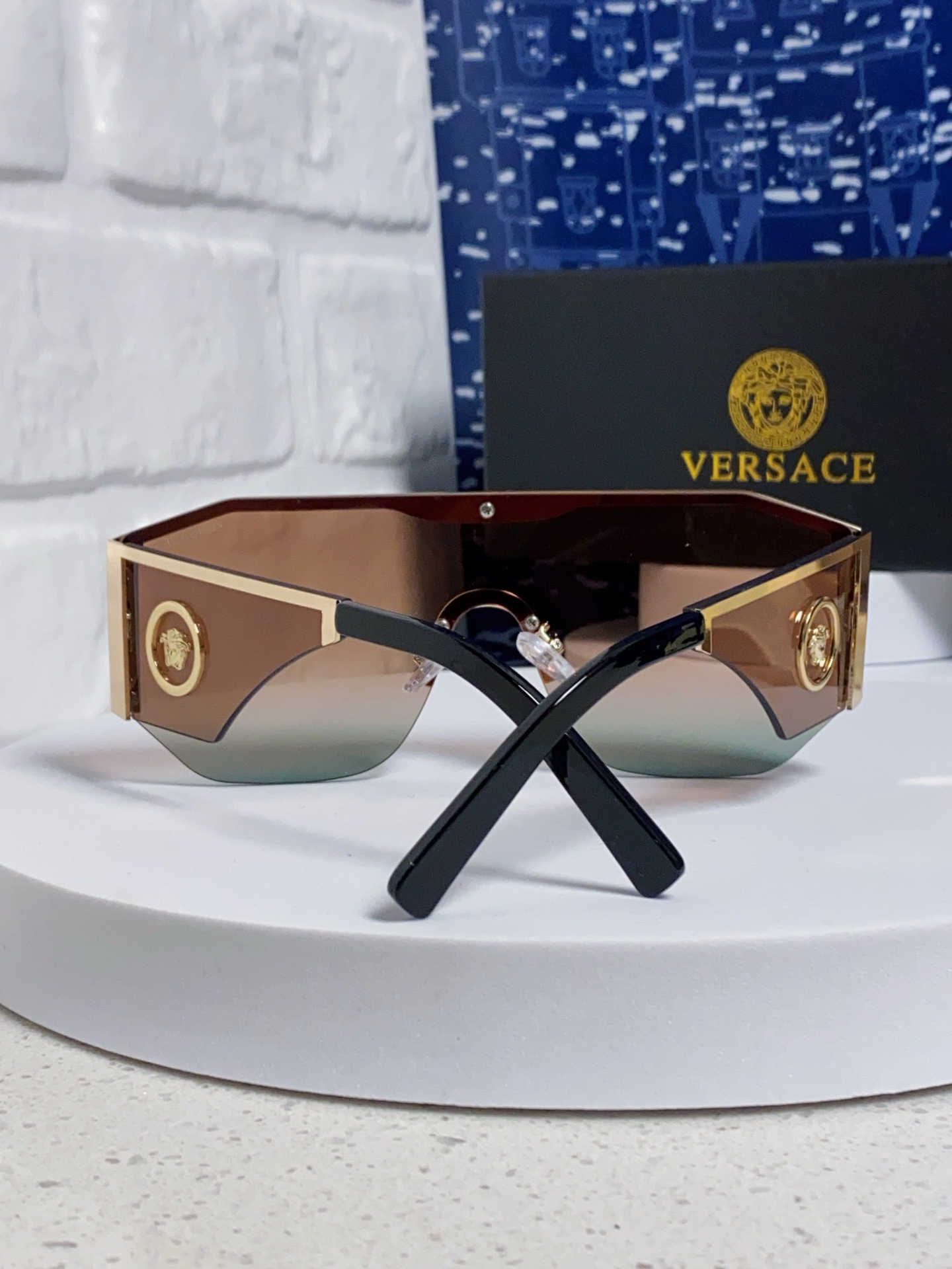 VERSACE ヴェルサーチ サングラス メタルフレーム 20254 フラットシェイプ 防紫外線 ショップスタイル メンズ レディース 多色展開 - 画像 6