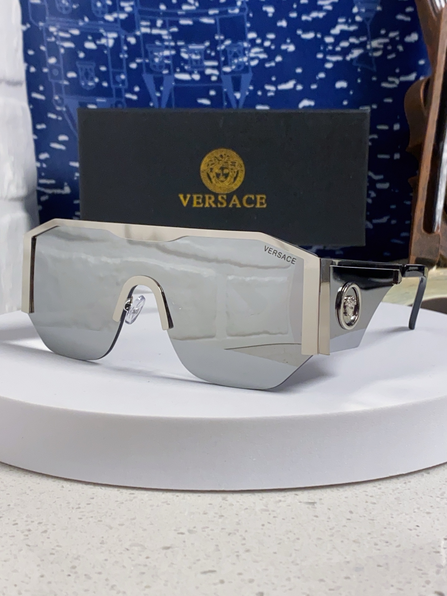 VERSACE ヴェルサーチ サングラス メタルフレーム プレミアム メガネ メンズ レディース メガネ 6色展開