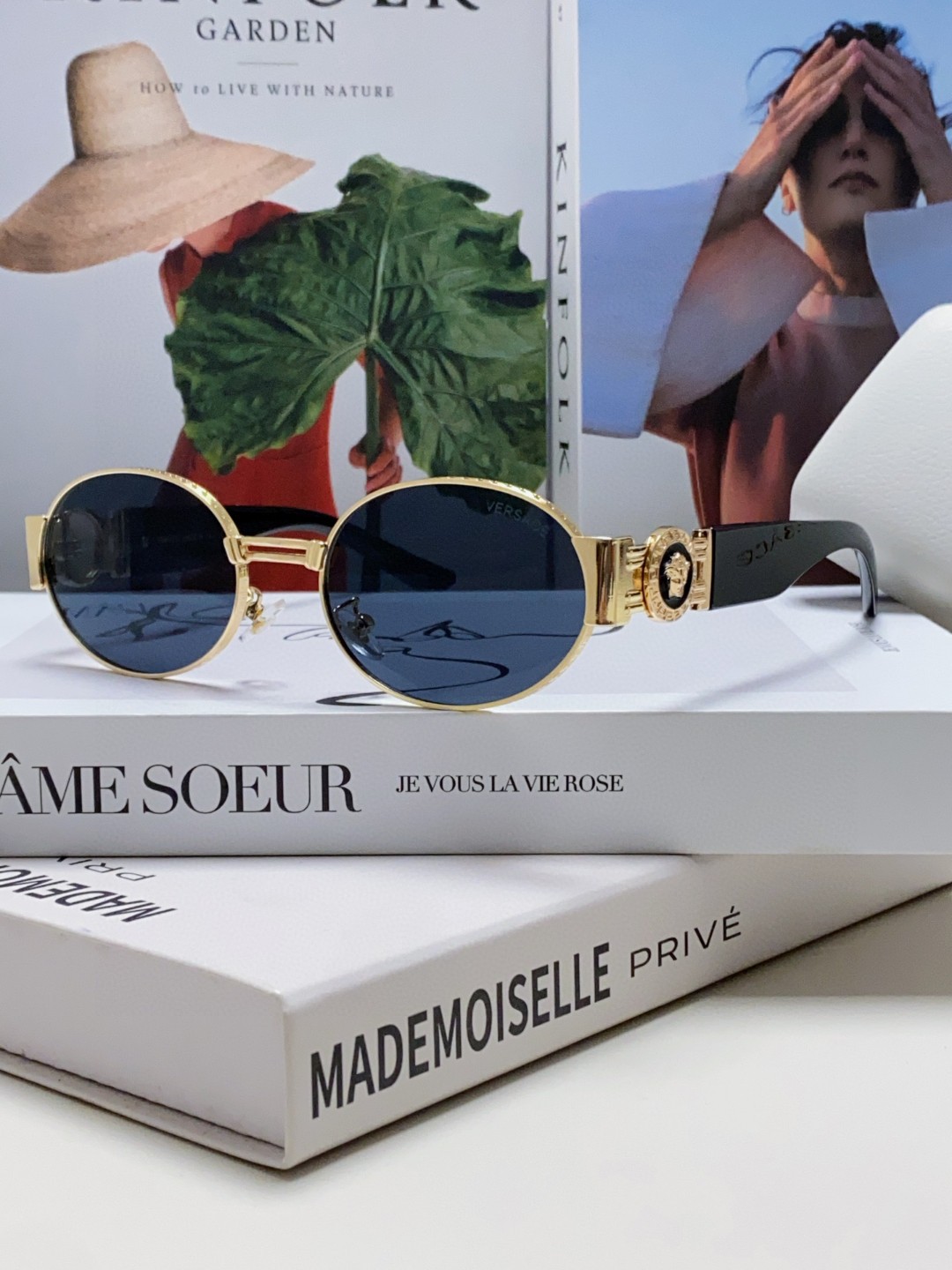 P135 Versace范思哲 新款太阳眼镜墨镜复古椭圆时尚欧美明星同款休闲墨镜男女 VES71 - 画像 4