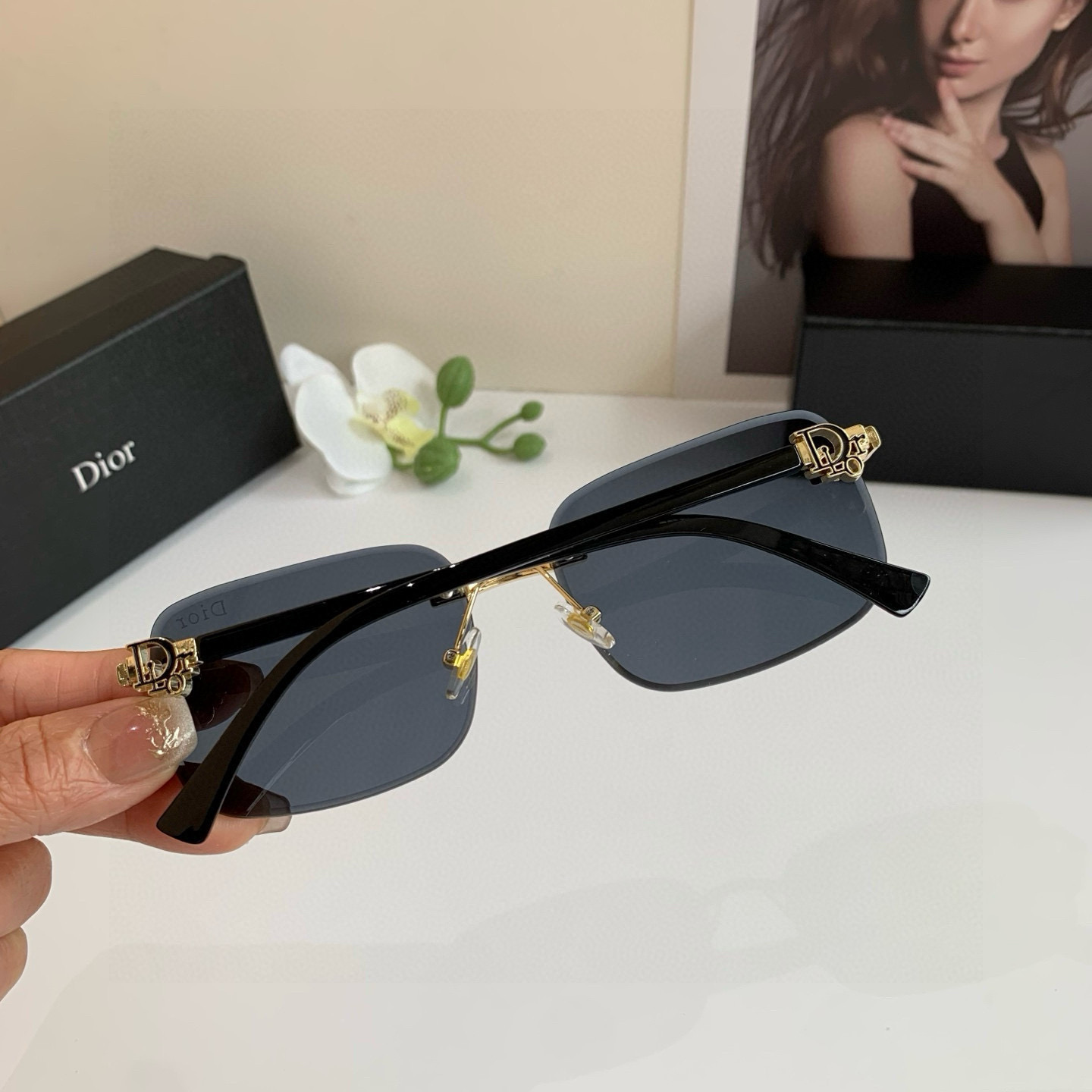 Dior ディオール サングラス 无镜框 サングラス 偏光 メンズ レディース ブラック ブラウン 多色展開 - 画像 2