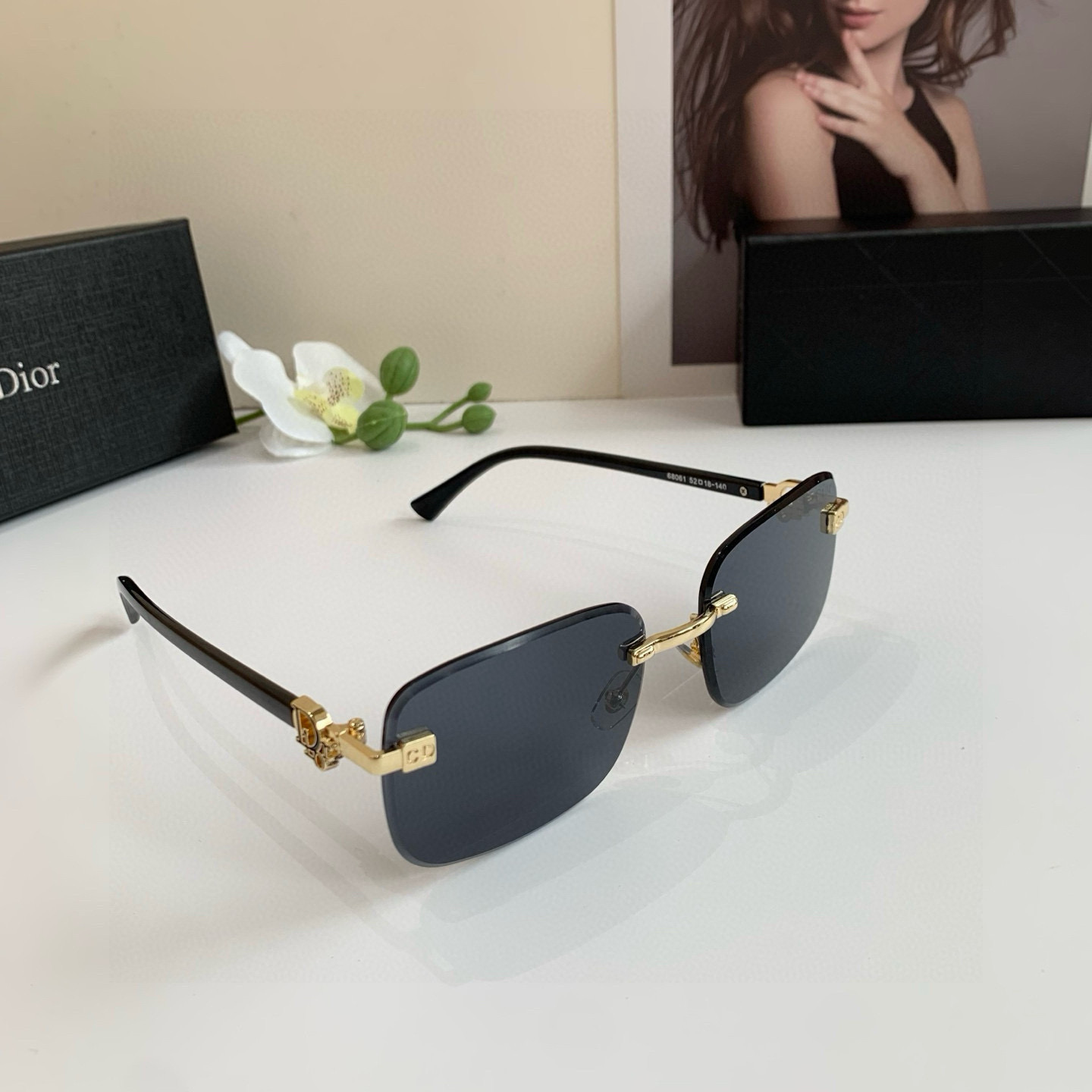 Dior ディオール サングラス 无镜框 サングラス 偏光 メンズ レディース ブラック ブラウン 多色展開 - 画像 3