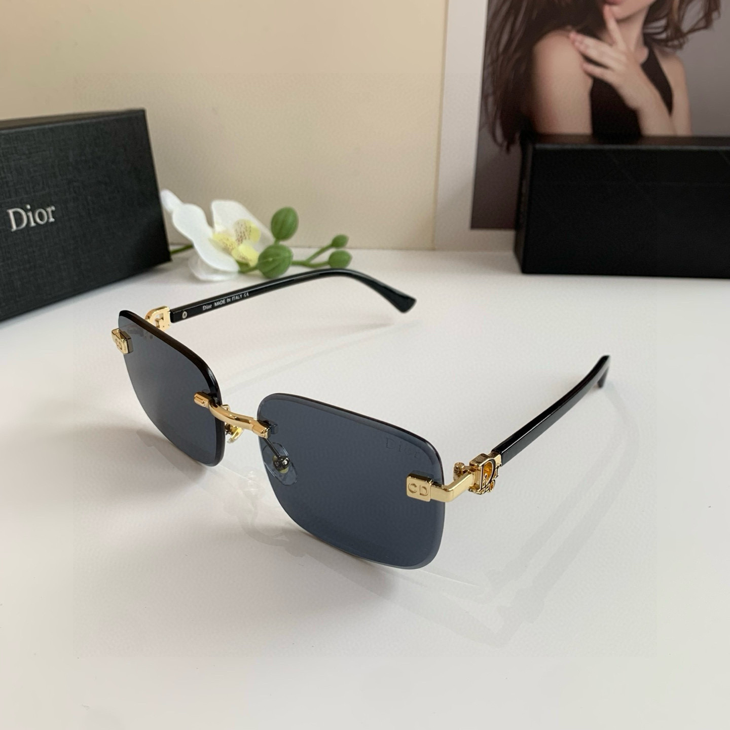 Dior ディオール サングラス 无镜框 サングラス 偏光 メンズ レディース ブラック ブラウン 多色展開 - 画像 4