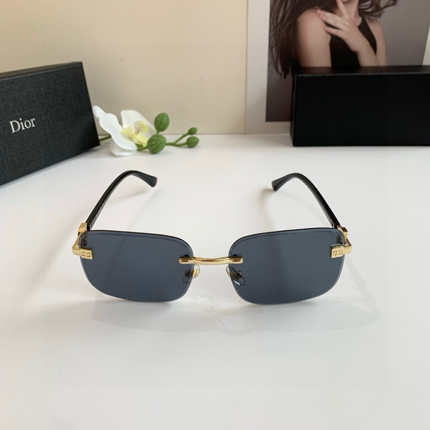 Dior ディオール サングラス 无镜框 サングラス 偏光 メンズ レディース ブラック ブラウン 多色展開 - 画像 5