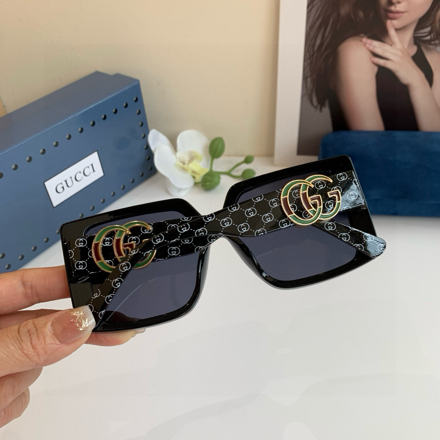 GUCCI グッチ メガネ フレーム 大きめ サングラス ブラック 31477 メンズ レディース ショップスタイル 人気商品 - 画像 4