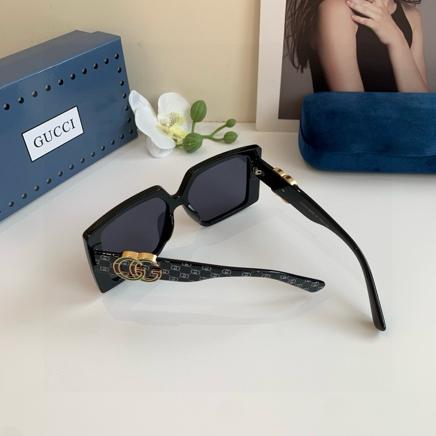 GUCCI グッチ メガネ フレーム 大きめ サングラス ブラック 31477 メンズ レディース ショップスタイル 人気商品 - 画像 7