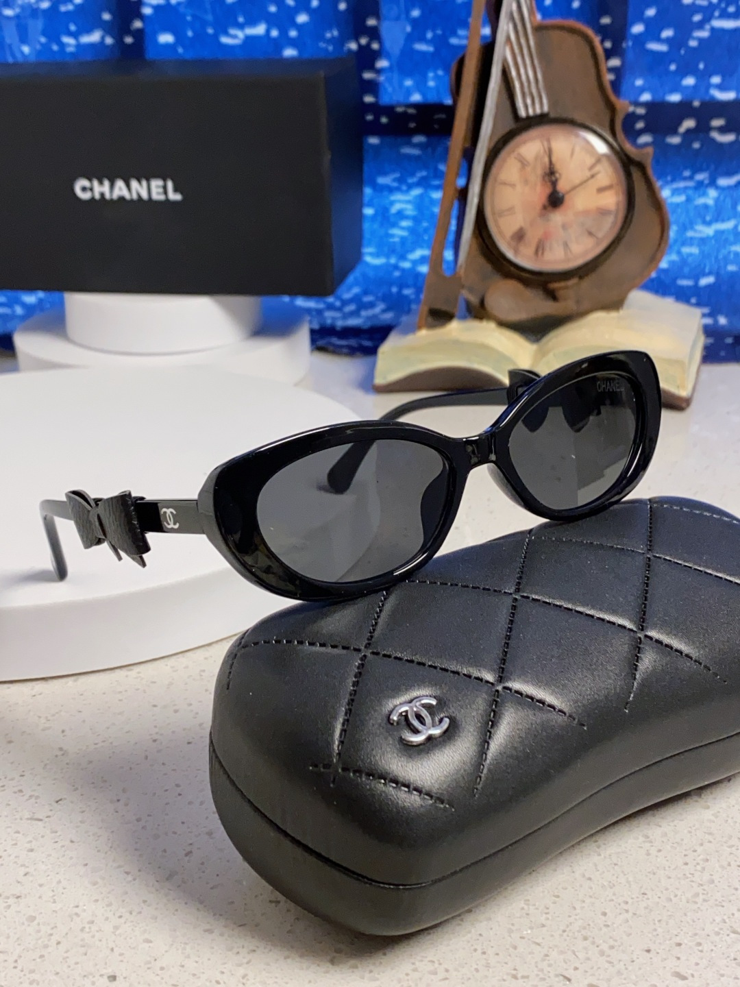 CHANEL シャネル サングラス フェイスリムデザイン 可愛いリボン おしゃれ 大人気 レディース ブラック 多色展開 - 画像 4