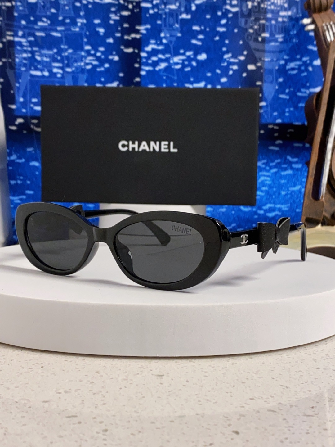CHANEL シャネル サングラス フェイスリムデザイン 可愛いリボン おしゃれ 大人気 レディース ブラック 多色展開 - 画像 8
