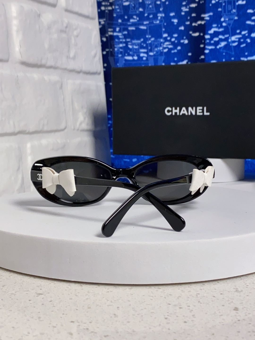 CHANEL シャネル サングラス フェイスリボン ブローチ かわいい レディース ブラック 多色展開 - 画像 6