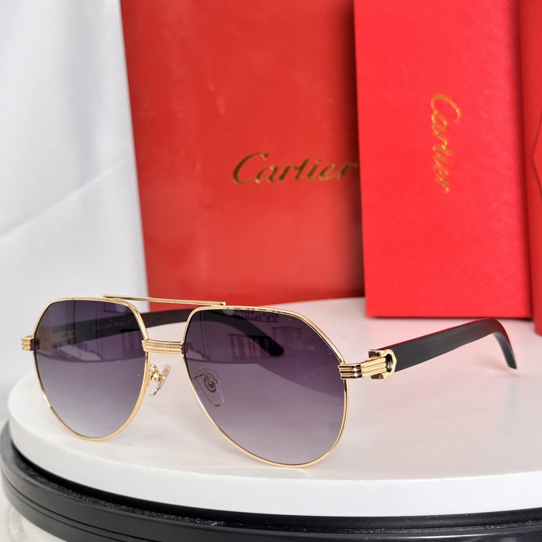 Cartier カルティエ サングラス CT0272 59口17-145 限定モデル メンズ ブラック レッド パープル 多色展開 - 画像 2