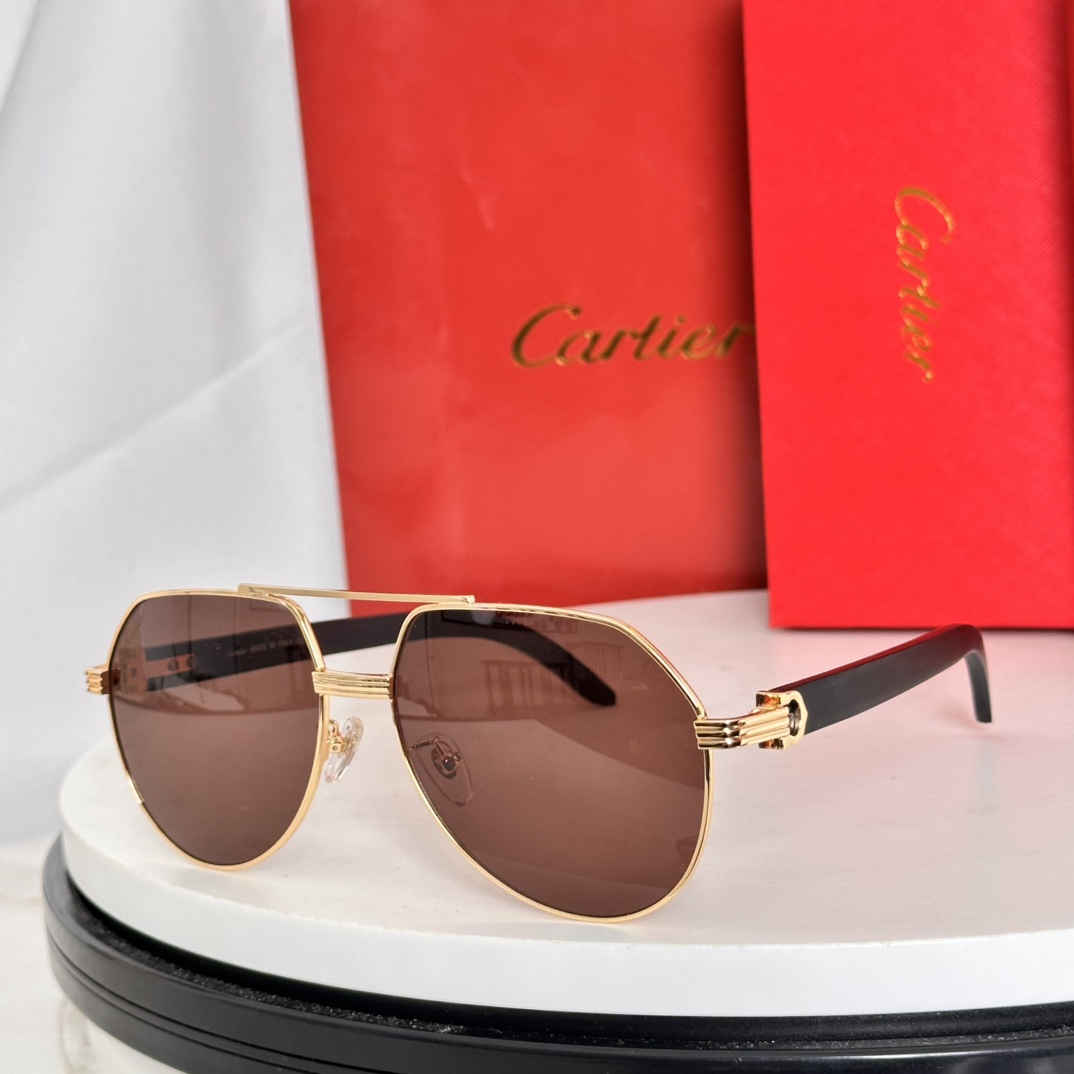 Cartier カルティエ サングラス CT0272 59口17-145 限定モデル メンズ ブラック レッド パープル 多色展開 - 画像 5