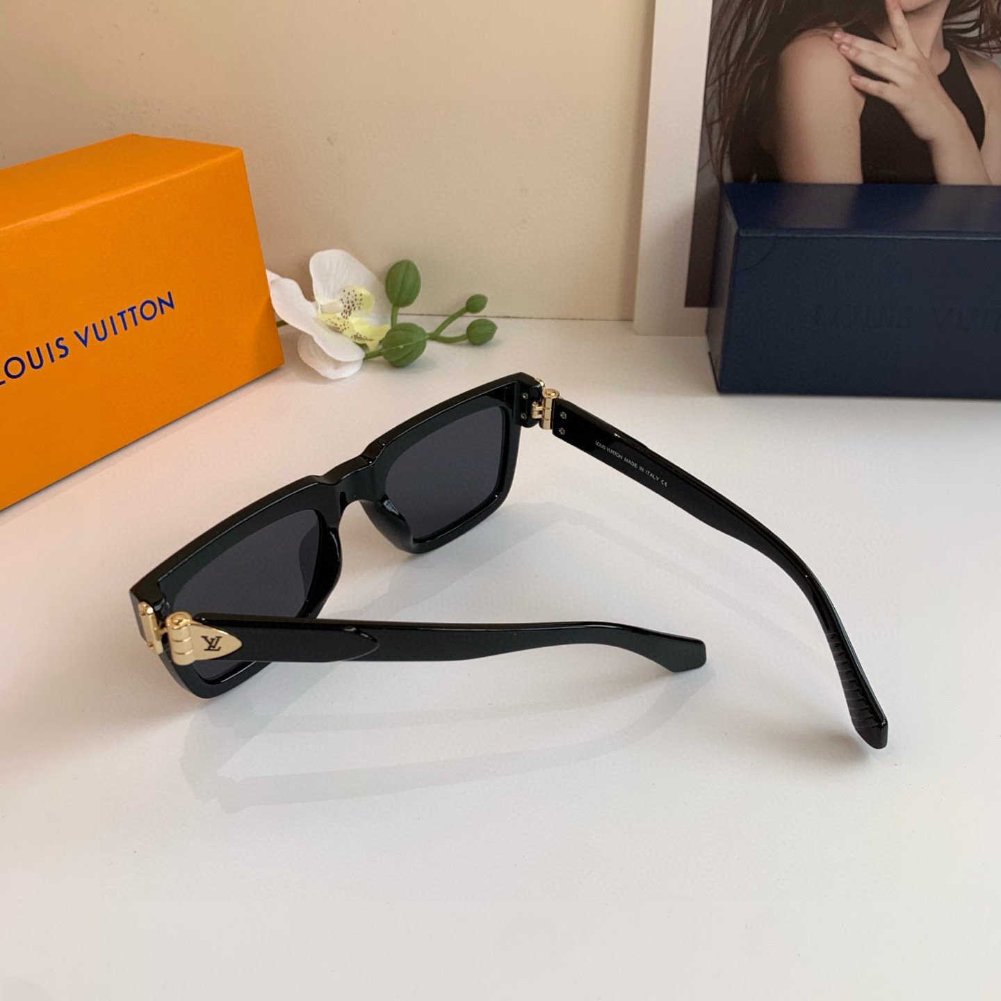 LOUIS VUITTON ルイヴィトン メガネ フレーム 太陽メガネ ブラック トレンディー 通勤 メンズ レディース - 画像 8