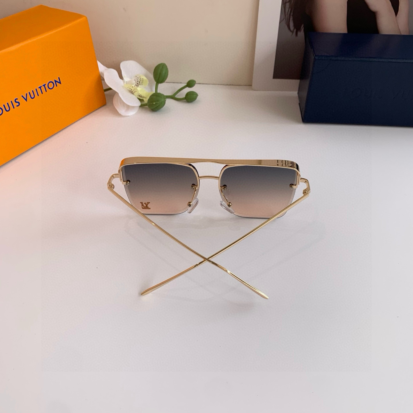 LOUIS VUITTON ルイヴィトン サングラス フレームタイプ 男女兼用 ブラック ブラウン グラデーション 2色展開 - 画像 7