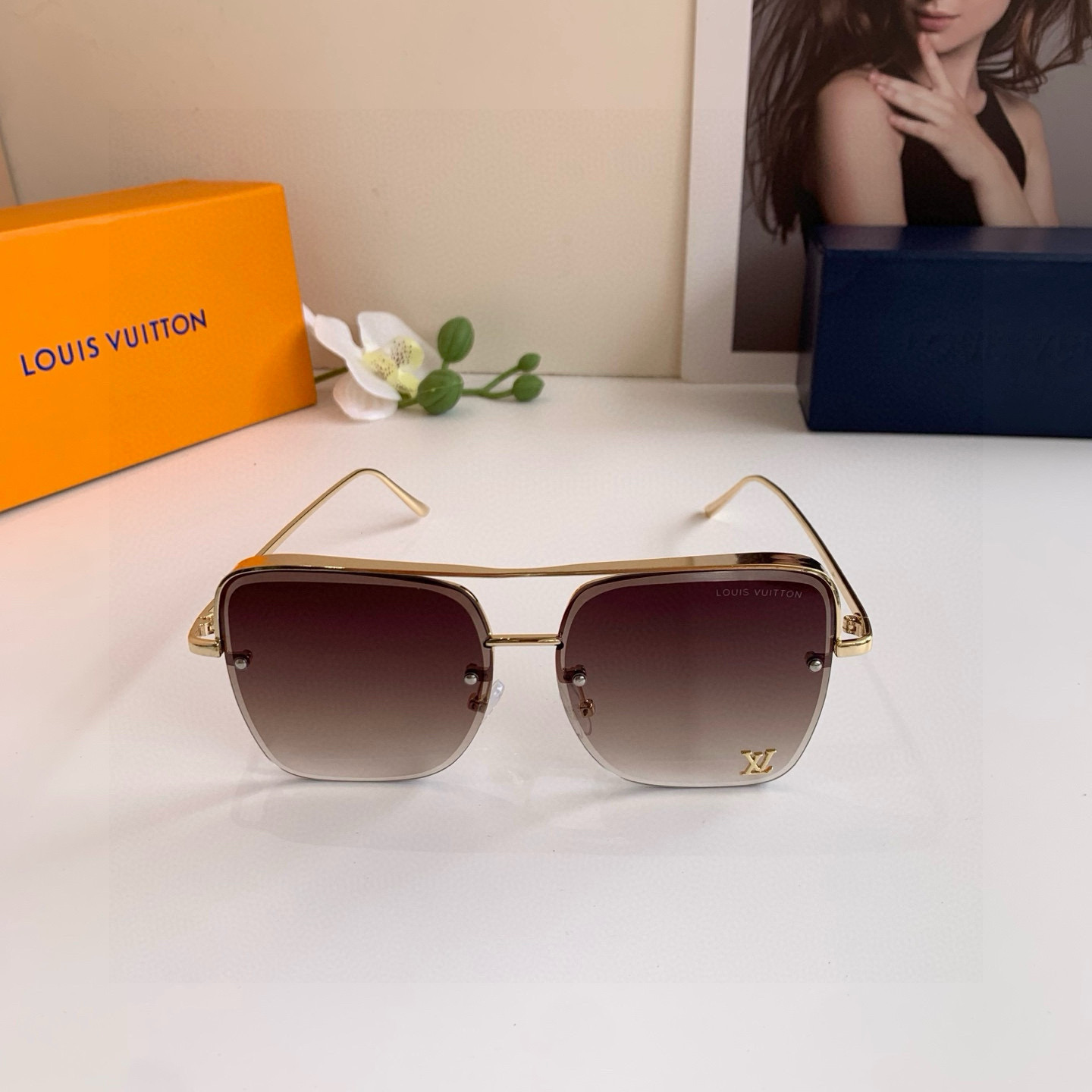 LOUIS VUITTON ルイヴィトン サングラス フレームタイプ 31244 ブラウン メンズ レディース 全2色 - 画像 4