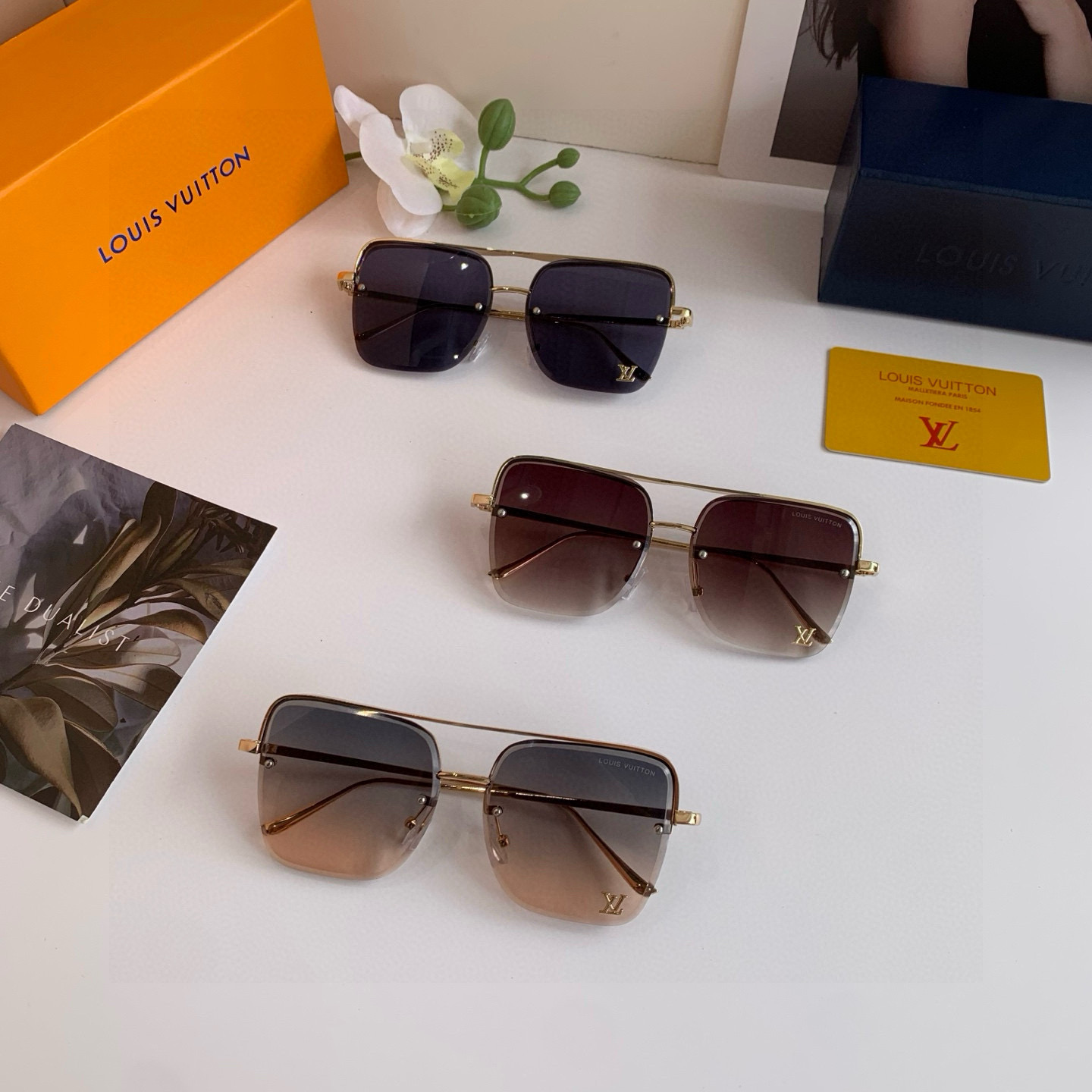 LOUIS VUITTON ルイヴィトン サングラス フレームタイプ 31244 ブラウン メンズ レディース 全2色 - 画像 8