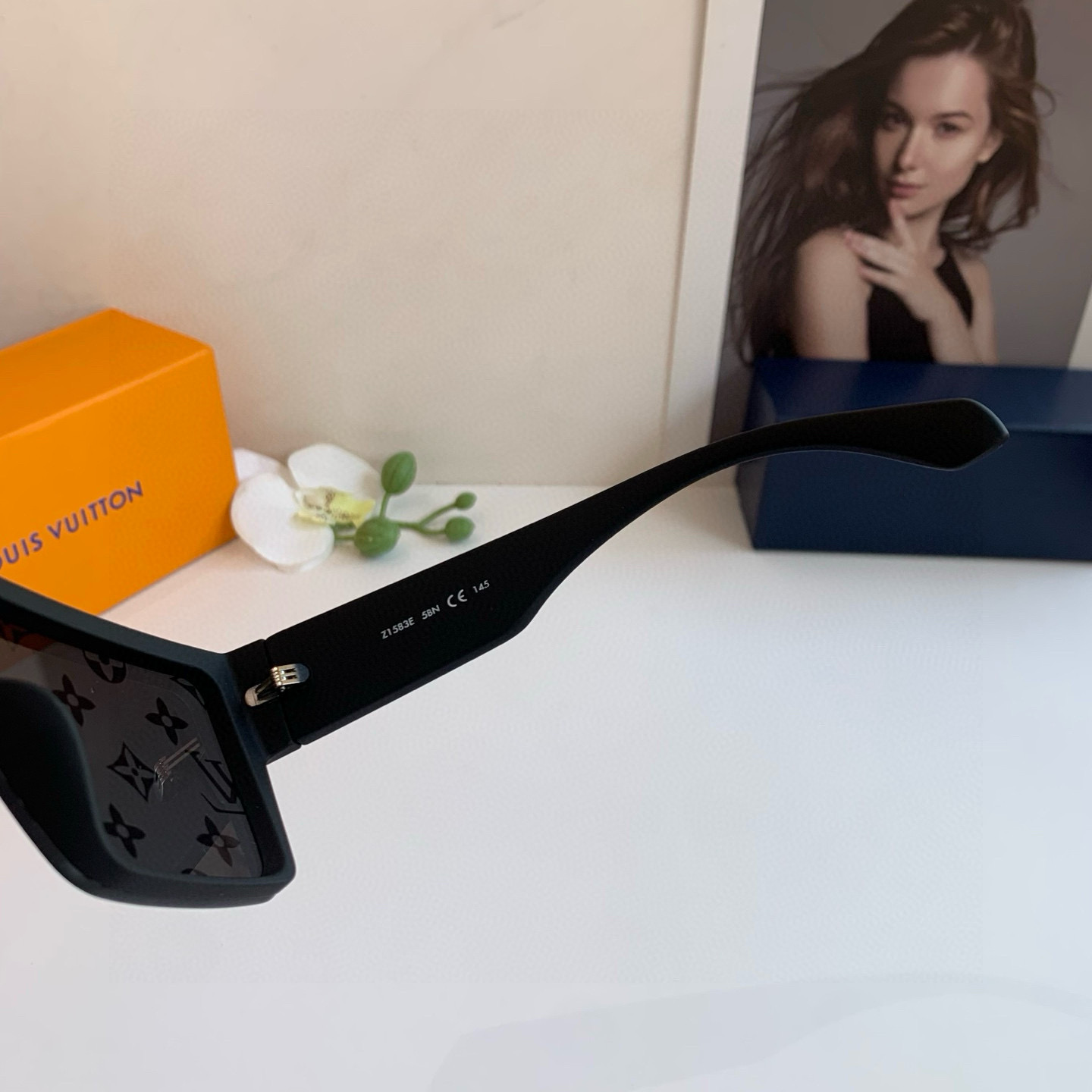 LOUIS VUITTON ルイヴィトン サングラス フレーム かっこいい メンズ レディース ブラック - 画像 6